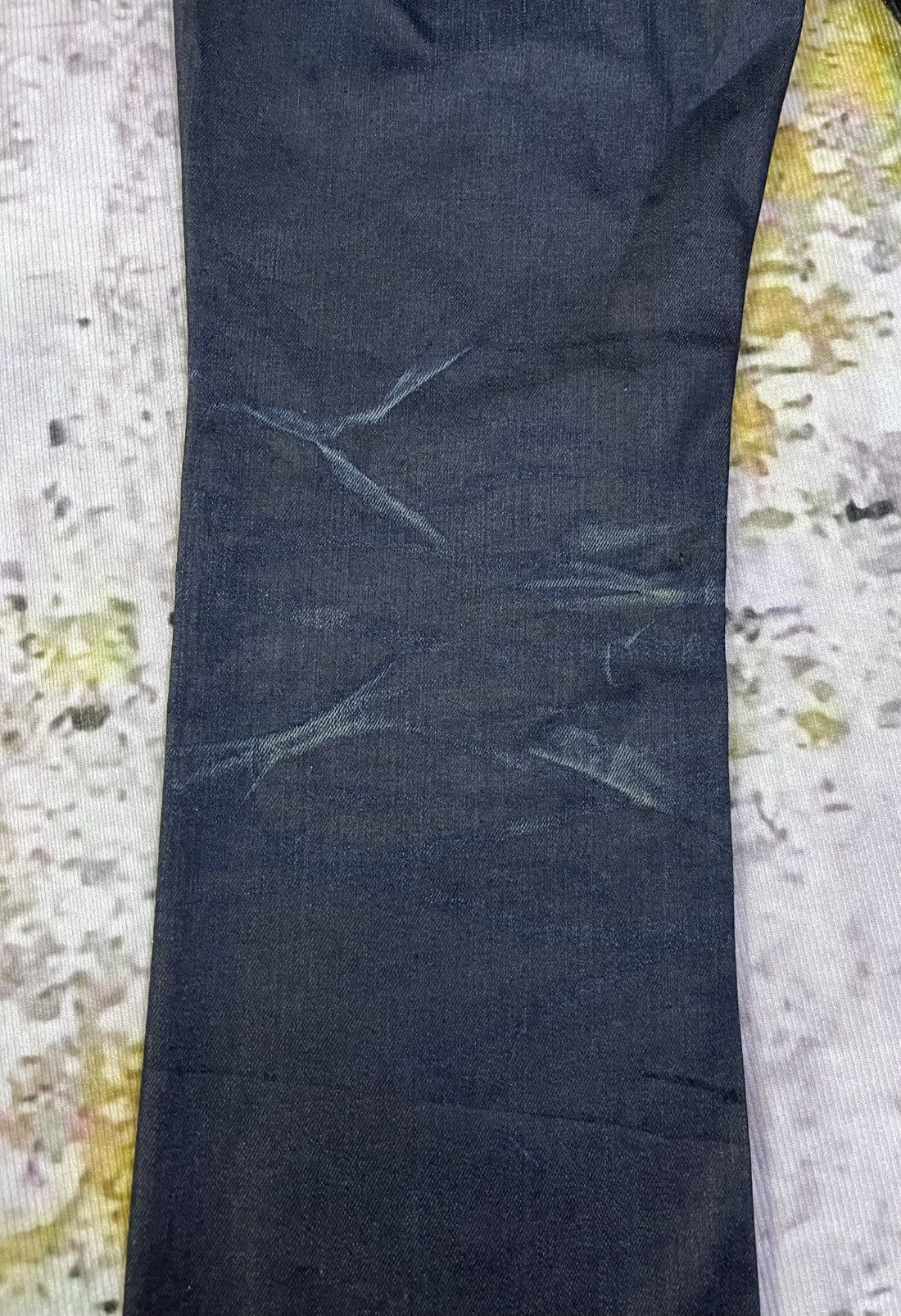 Japanese Brand × Michel Klein Flared Japan Jeans Distressed Michel Klein Size US 33 - 10 Thumbnail