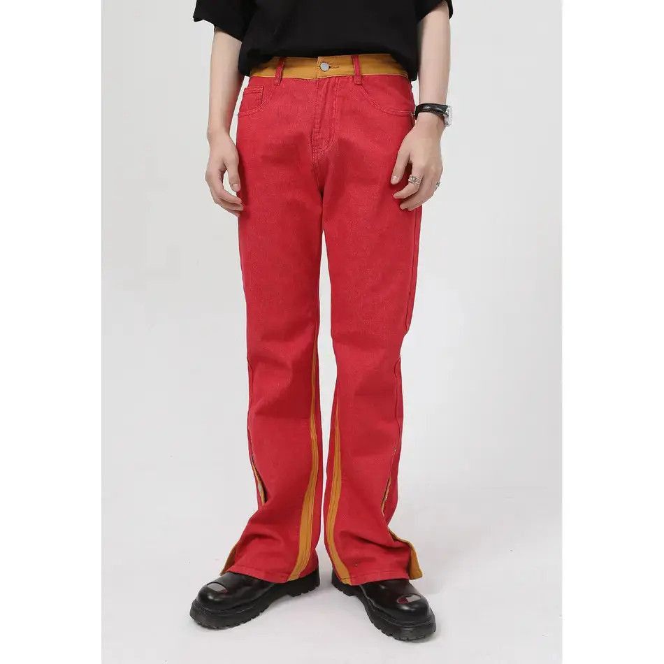 Japanese Brand Retro loose zipper micro flared jeans Size US 32 / EU 48 - 5 Thumbnail
