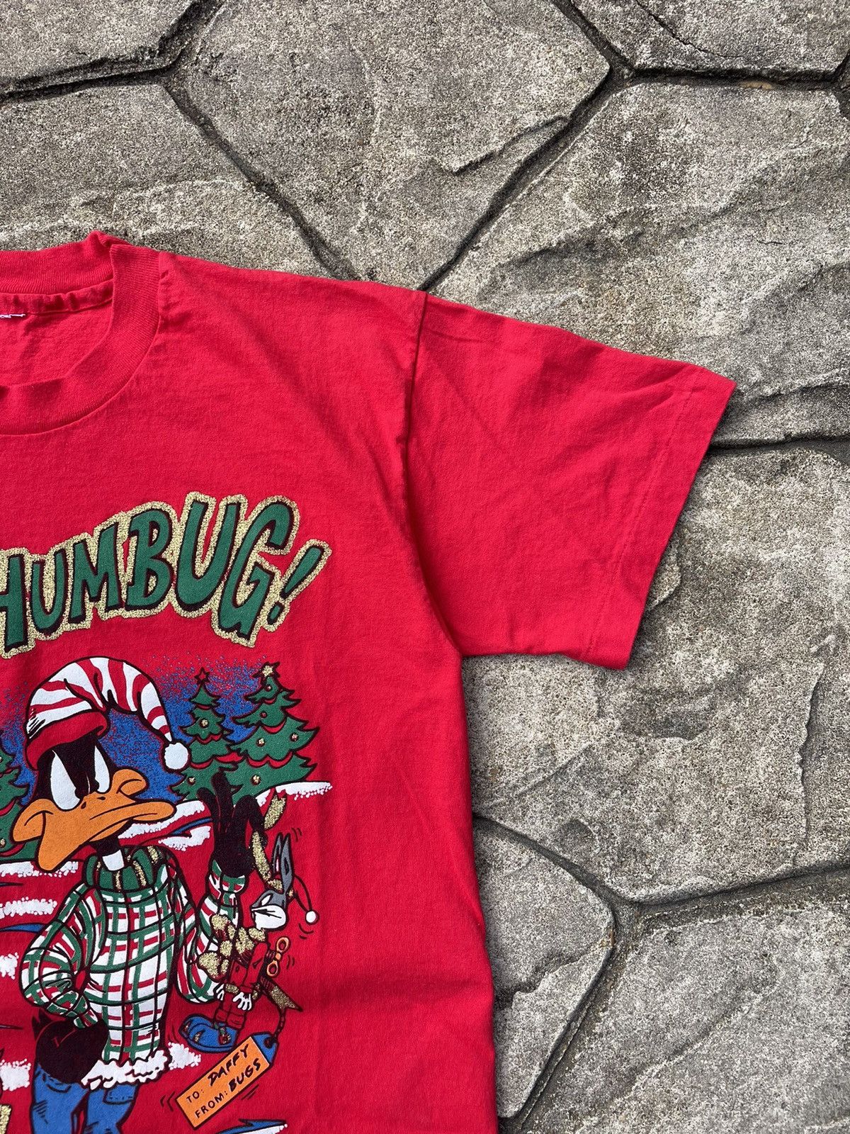 Disney × Vintage × Warner Bros Vintage 90s Looney Tunes Christmas Graphic Tshirt Size US XL / EU 56 / 4 - 3 Thumbnail
