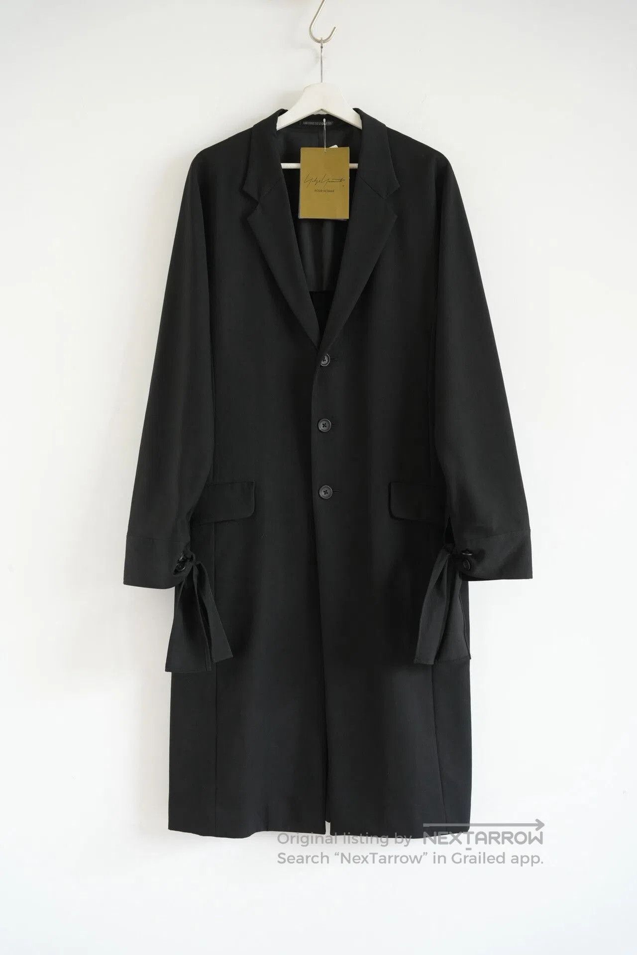 Yohji Yamamoto Yohji Yamamoto 24SS Strapped Sleeve Wool Coat. Size US M / EU 48-50 / 2 - 1 Thumbnail