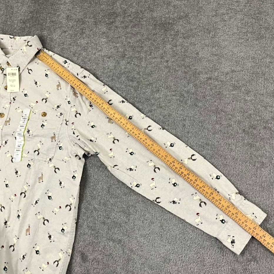 Vintage DULUTH TRADING Flannel Shirt Mens LT Large Tall Gray Button Down Animal Print Size US L / EU 52-54 / 3 - 6 Thumbnail