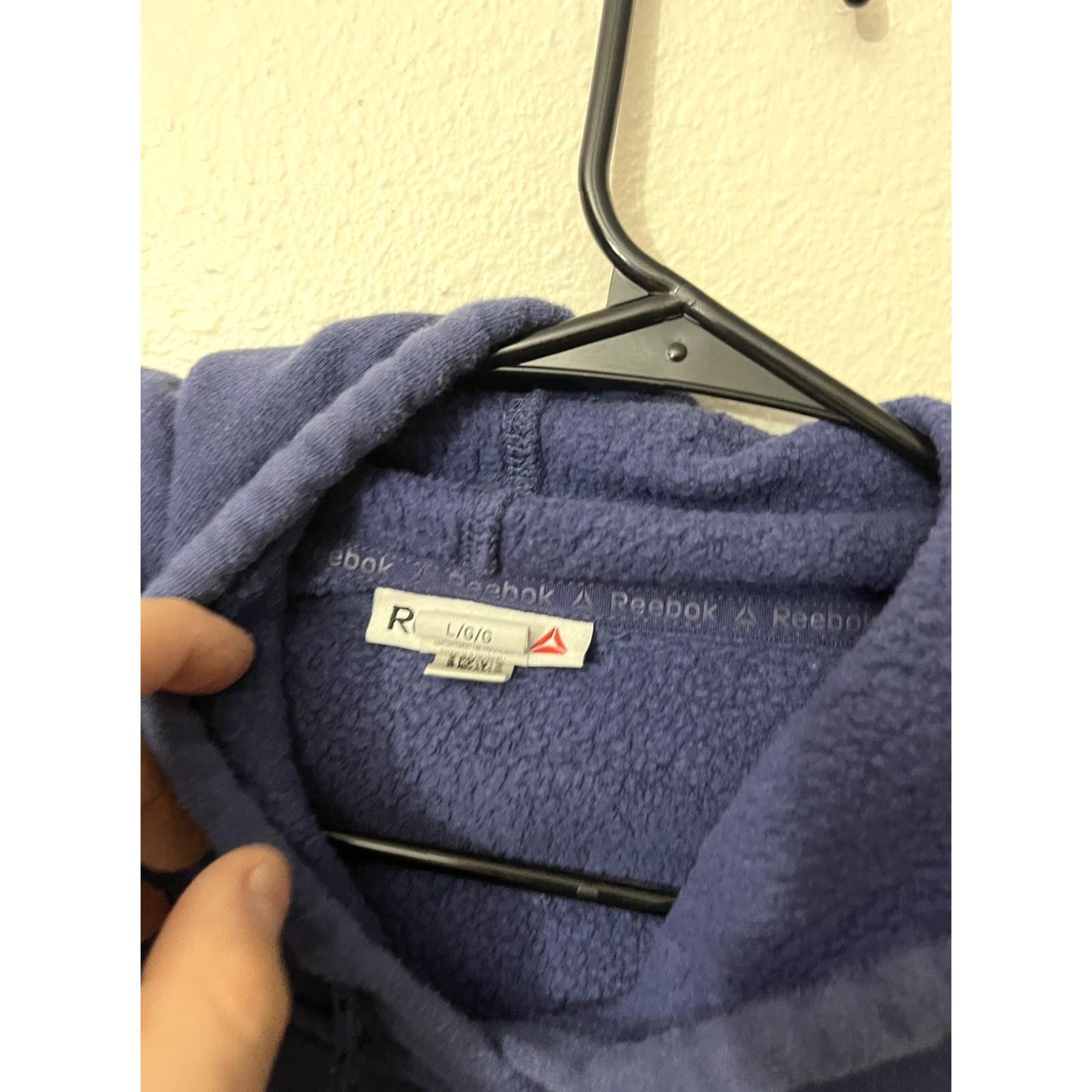 Reebok Reebok Hoodie Women's Pullover Zip Pocket Deep Blue L Size L / US 10 / IT 46 - 4 Thumbnail