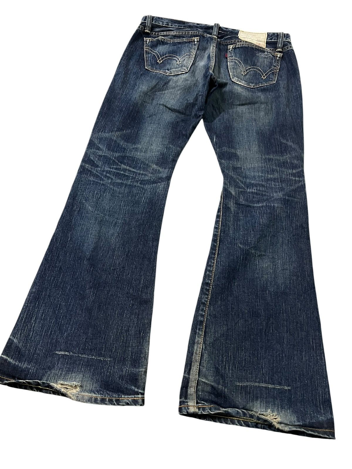 Japanese Brand Edwin 503 Flare Distressed Mud Wash Bootcut Jean Very Rare Size US 32 / EU 48 - 2 Thumbnail