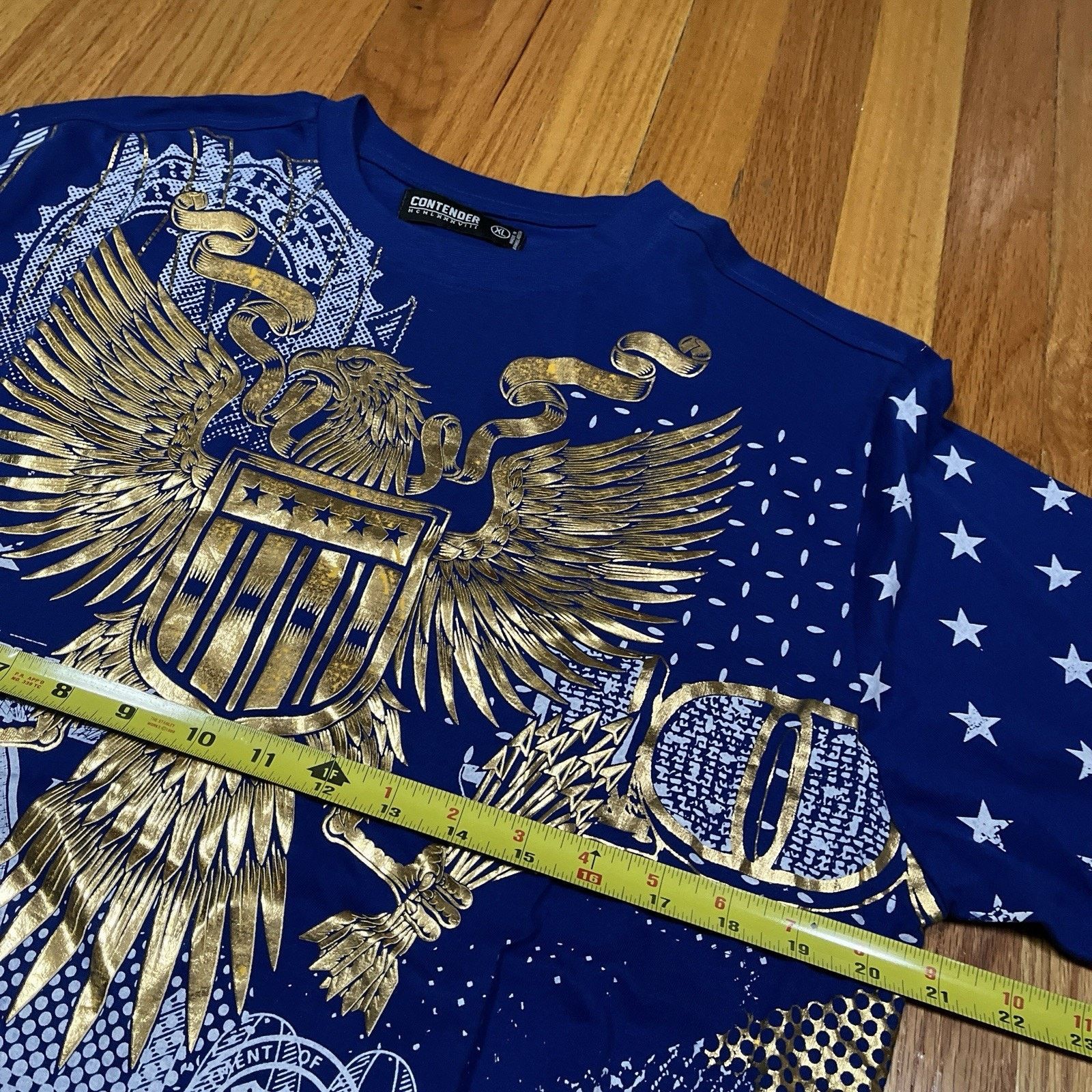 Other Contender XL Blue Gold Money Graphic Tee Slim Fit Eagle Size US XL / EU 56 / 4 - 4 Thumbnail