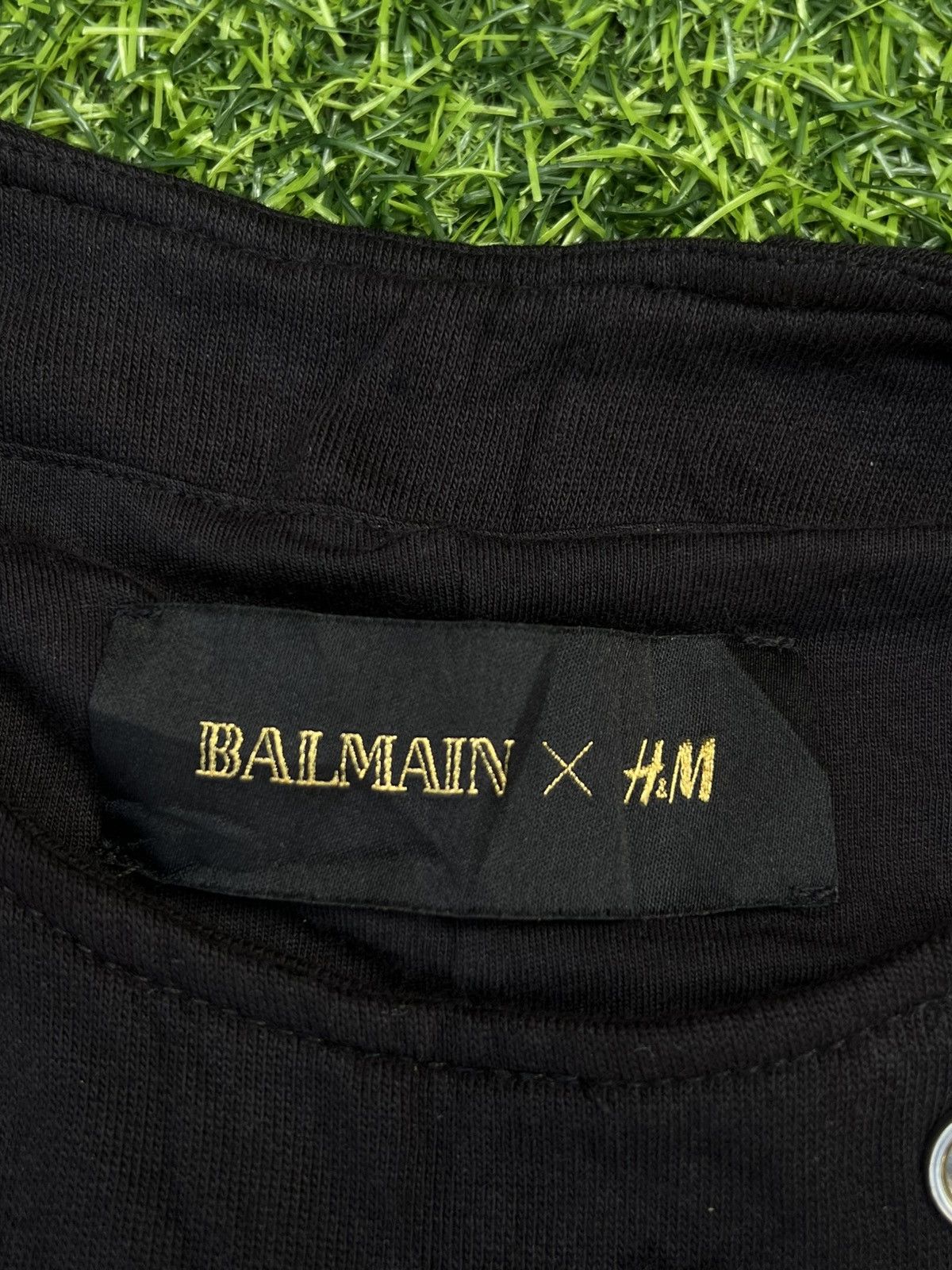 Balmain × H&M Balmain x H&M AW2015 Black Cotton Biker Moto Jacket - XS Size US XS / EU 42 / 0 - 2 Thumbnail