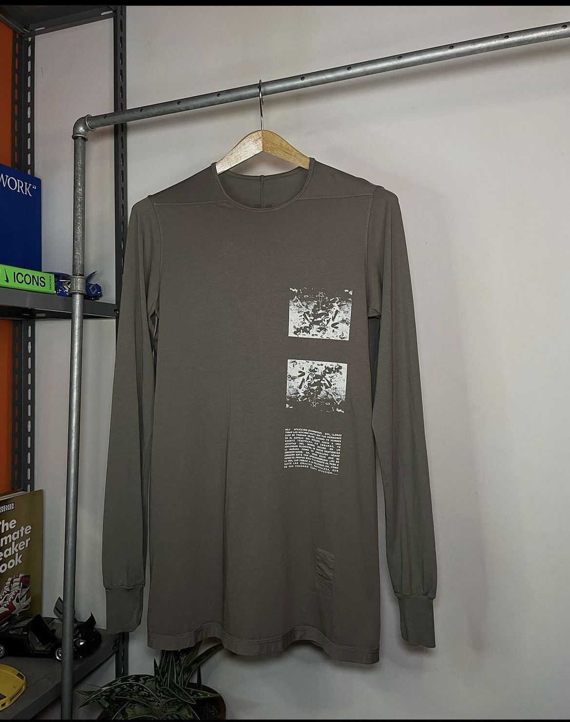 image of Rick Owens “ Level “ Graphic in Brown, Men's (Size Small)