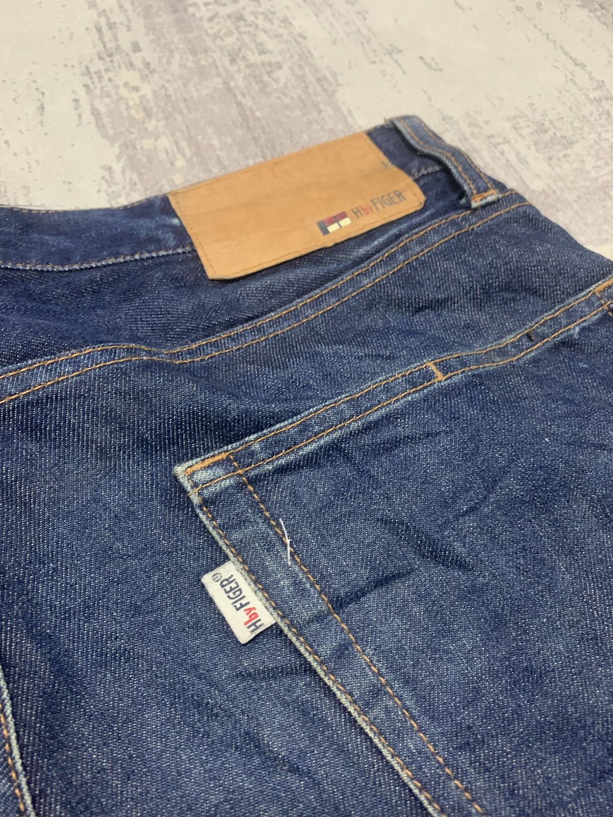Japanese Brand H by Figer Indigo Slim Fit Jeans W 34x32 Size US 34 / EU 50 - 10 Thumbnail