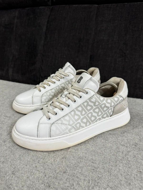 Bogner Bogner Milan Monogram White Leather Low Top Sneakers 42 Size US 9 / EU 42 - 9 Thumbnail
