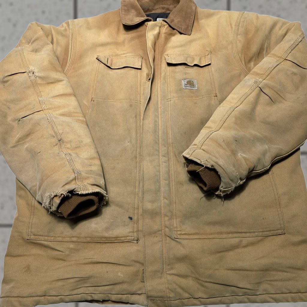 Carhartt VINTAGE Carhartt Mens Quilted Lined Canvas Jacket 2XL C03-BRN USA Made Jacket Coat Mens Black? Brown? Size US XXL / EU 58 / 5 - 1 Thumbnail