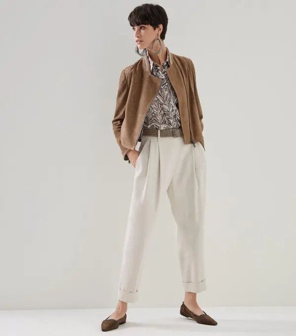 Brunello Cucinelli o1y0725 Silk Shirt in Multicolor Size L / US 10 / IT 46 - 6 Thumbnail