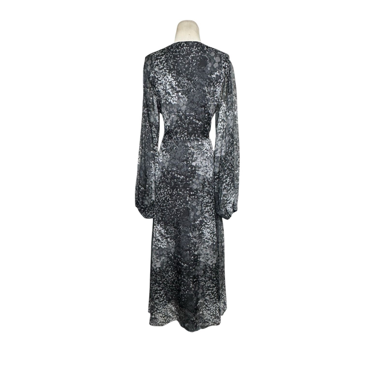 ROTATE Rotate Gray printed long sleeves midi dress size 6 Size M / US 6-8 / IT 42-44 - 16 Thumbnail