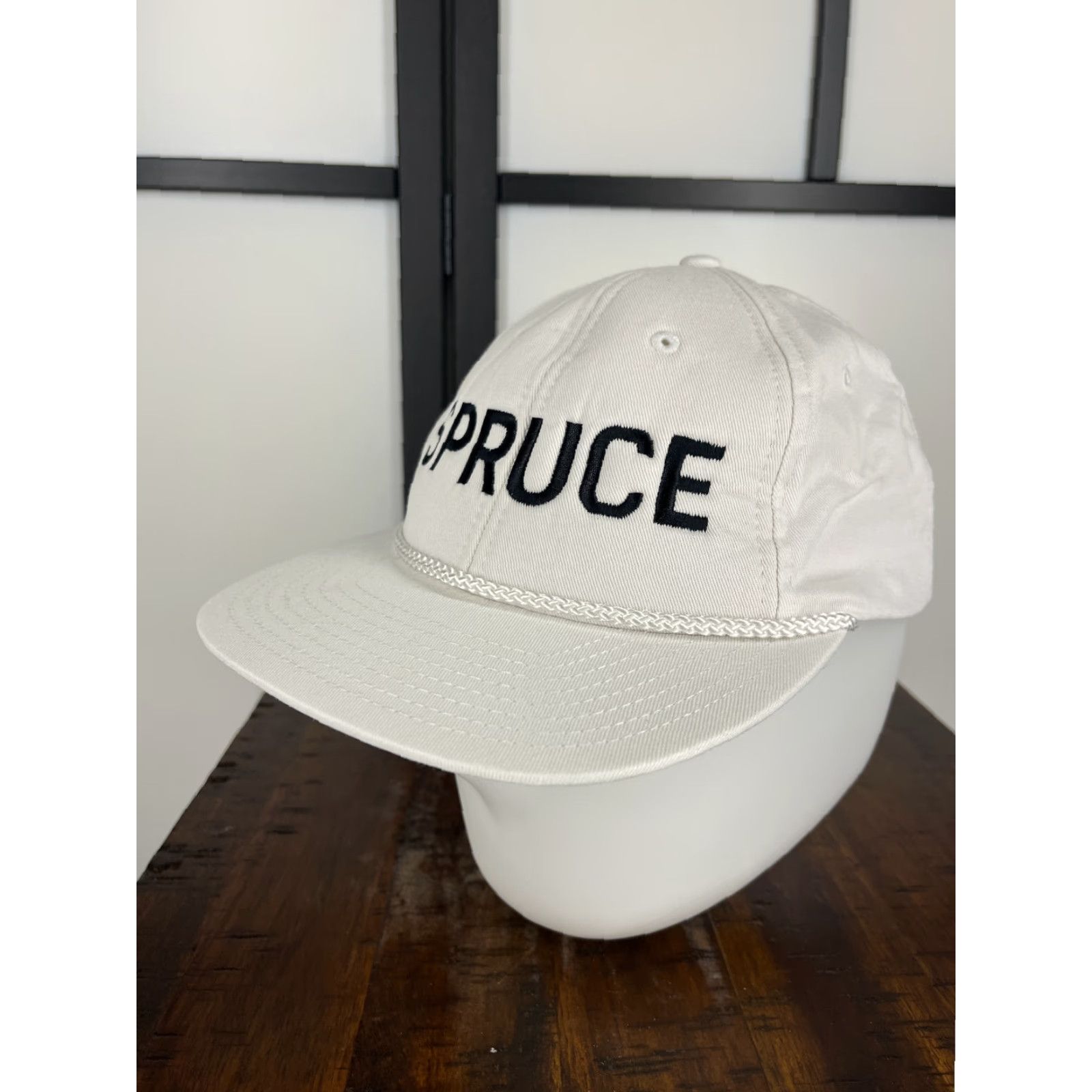 Good American VINTAGE Spruce Hat Cap Snap Back Adult One Size White Cotton American Dry Goods Twill Size ONE SIZE - 4 Thumbnail