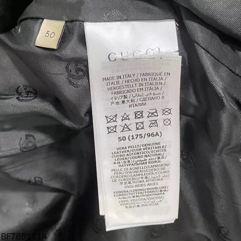 Gucci Gucci Black zipper long-sleeved sheepskin jacket Size US M / EU 48-50 / 2 - 2 Thumbnail