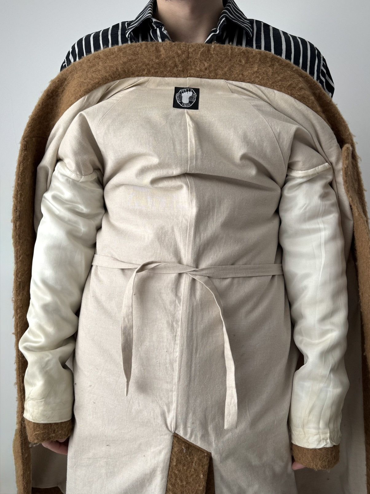 Bernhard Willhelm Bernhard Willhelm 'Keep It Unreal' Wool Cocoon Coat Size S / US 4 / IT 40 - 2 Thumbnail