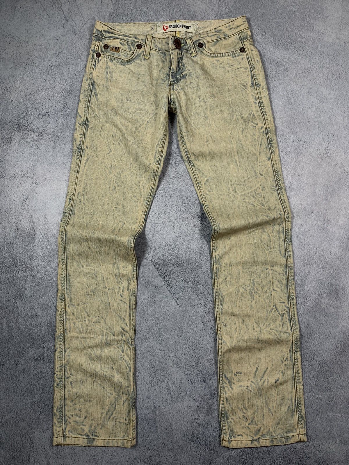 Japanese Brand × Vintage Vintage Y2K Japanese faded denim low rise jeans avantgarde Size 27" / US 4 / IT 40 - 4 Thumbnail