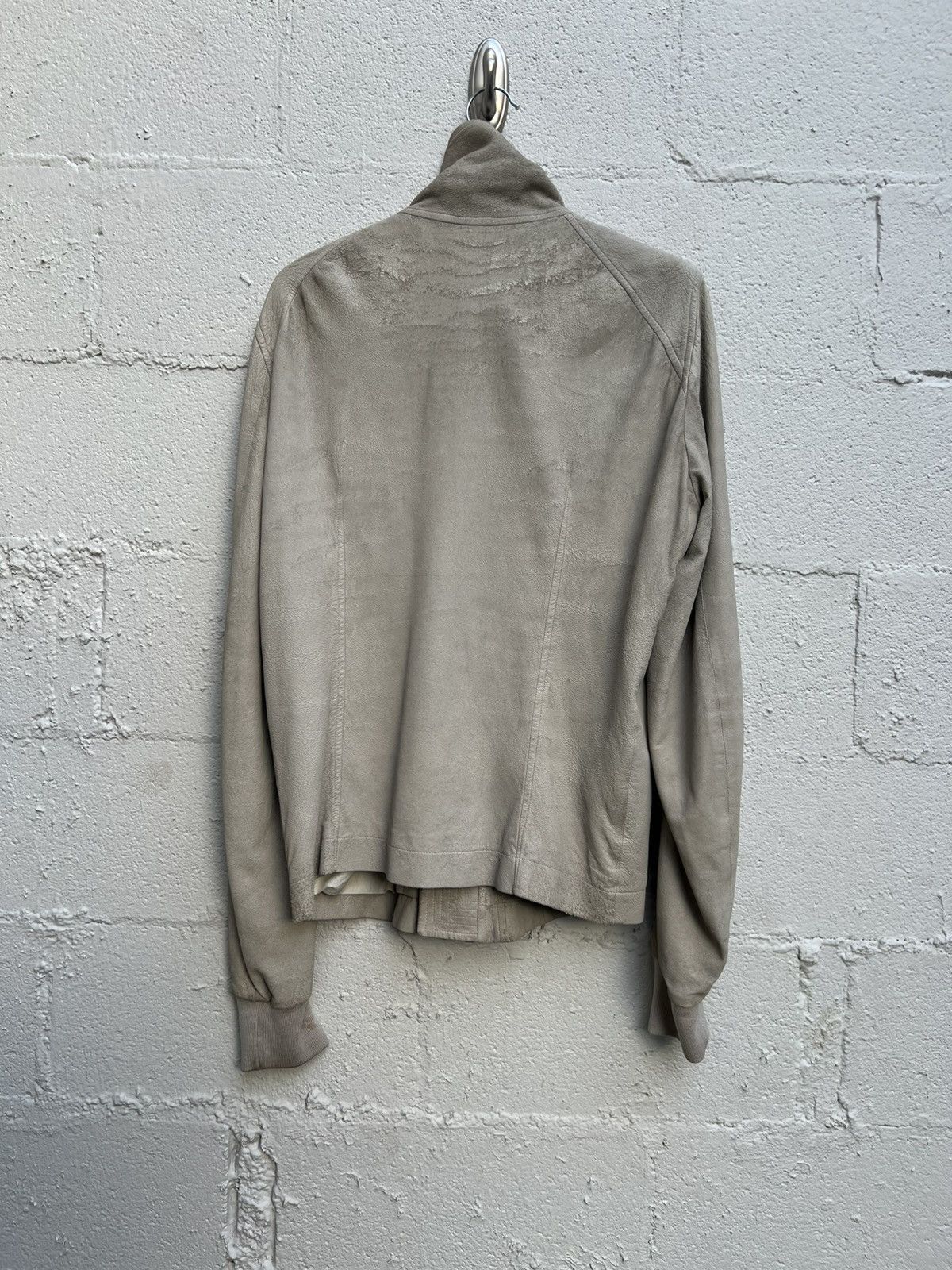 Rick Owens SS12 Rick Owens Blistered Leather High Neck Intarsia Jacket Size US L / EU 52-54 / 3 - 9 Thumbnail