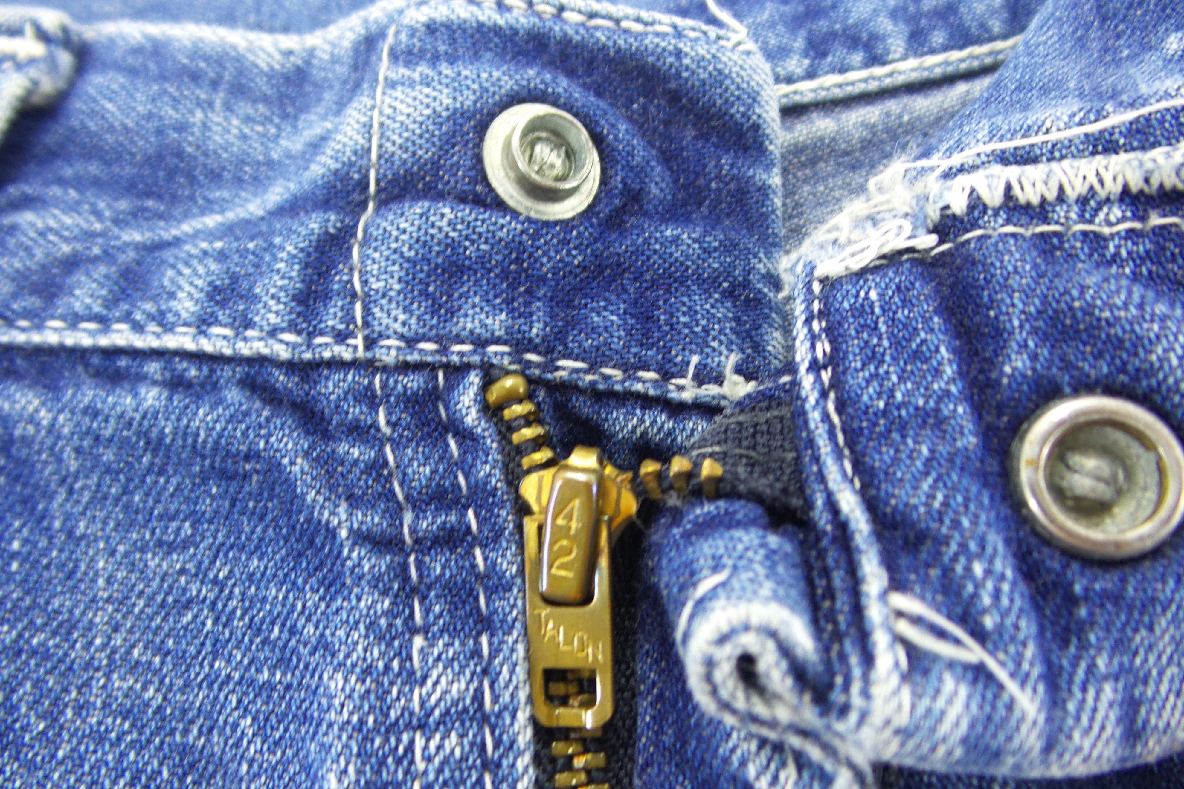 Lee × Vintage VINTAGE Lee '42 Talon Zipper' Carpenter Jeans W24xL41 Size US 26 / EU 42 - 3 Thumbnail