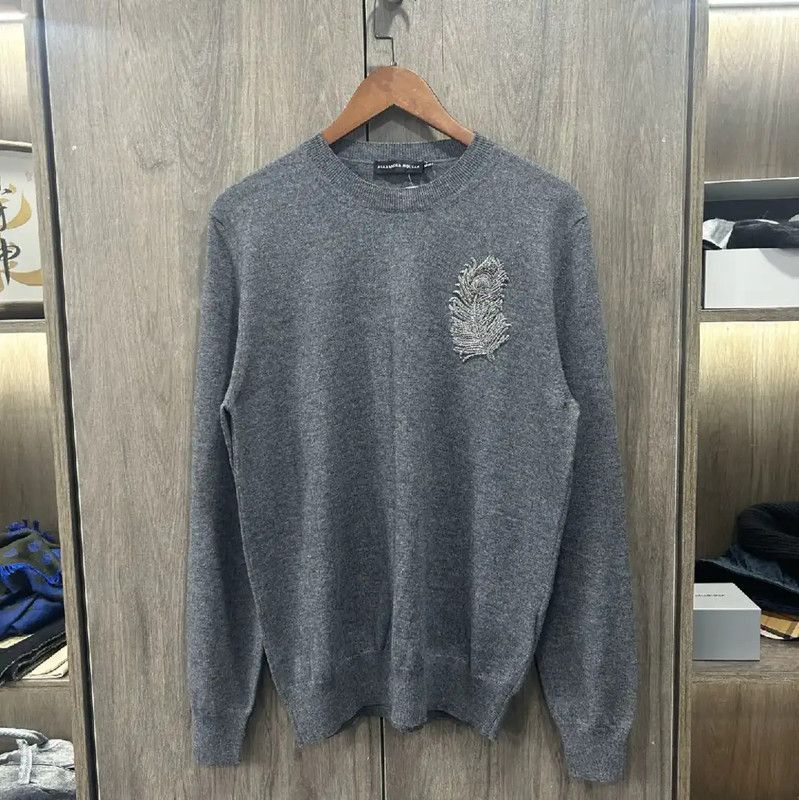 Alexander McQueen Alexander McQueen Gray Cotton Pullover Sweater 0089 Size US L / EU 52-54 / 3 - 1 Thumbnail