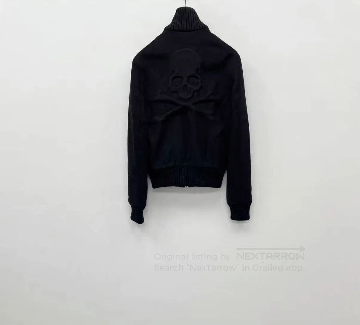 Philipp Plein Black Zip-Front Bomber Jacket with Emblem. Size US L / EU 52-54 / 3 - 5 Thumbnail