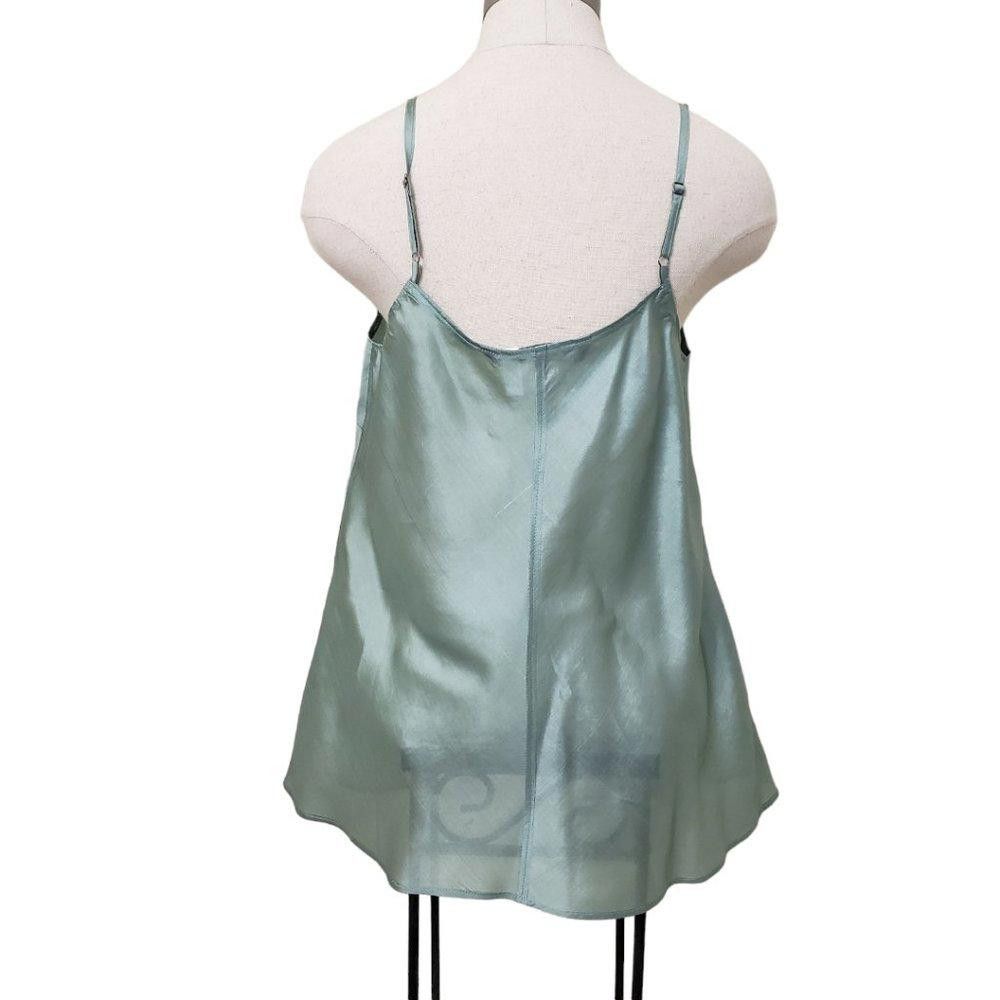 Designer CT429 Peruvian Connection Green Silk Adjustable Tank M Size M / US 6-8 / IT 42-44 - 3 Thumbnail