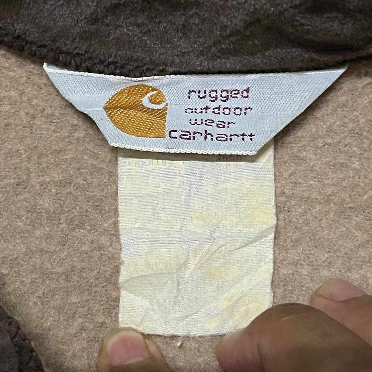 Carhartt Vintage Carhartt Brown Velvet Half Zipper Jacket Size US L / EU 52-54 / 3 - 6 Thumbnail