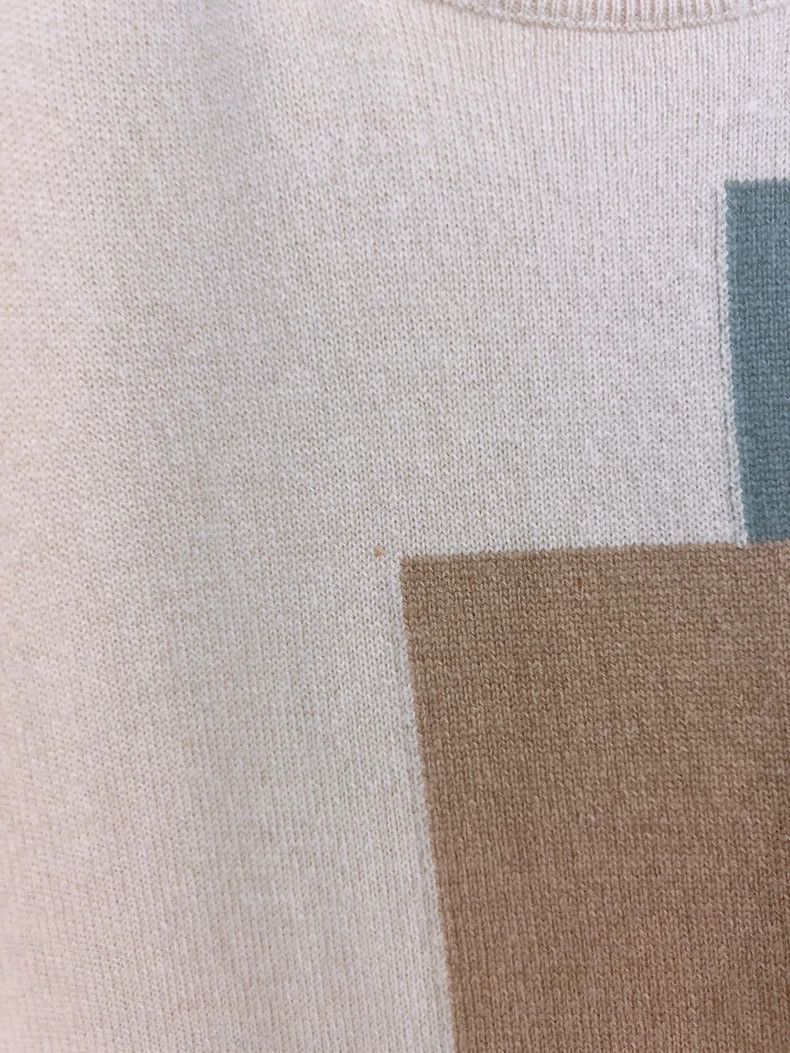 Loro Piana LORO PIANA Geometric pattern cashmere knit short sleeve T- Size M / US 6-8 / IT 42-44 - 4 Thumbnail