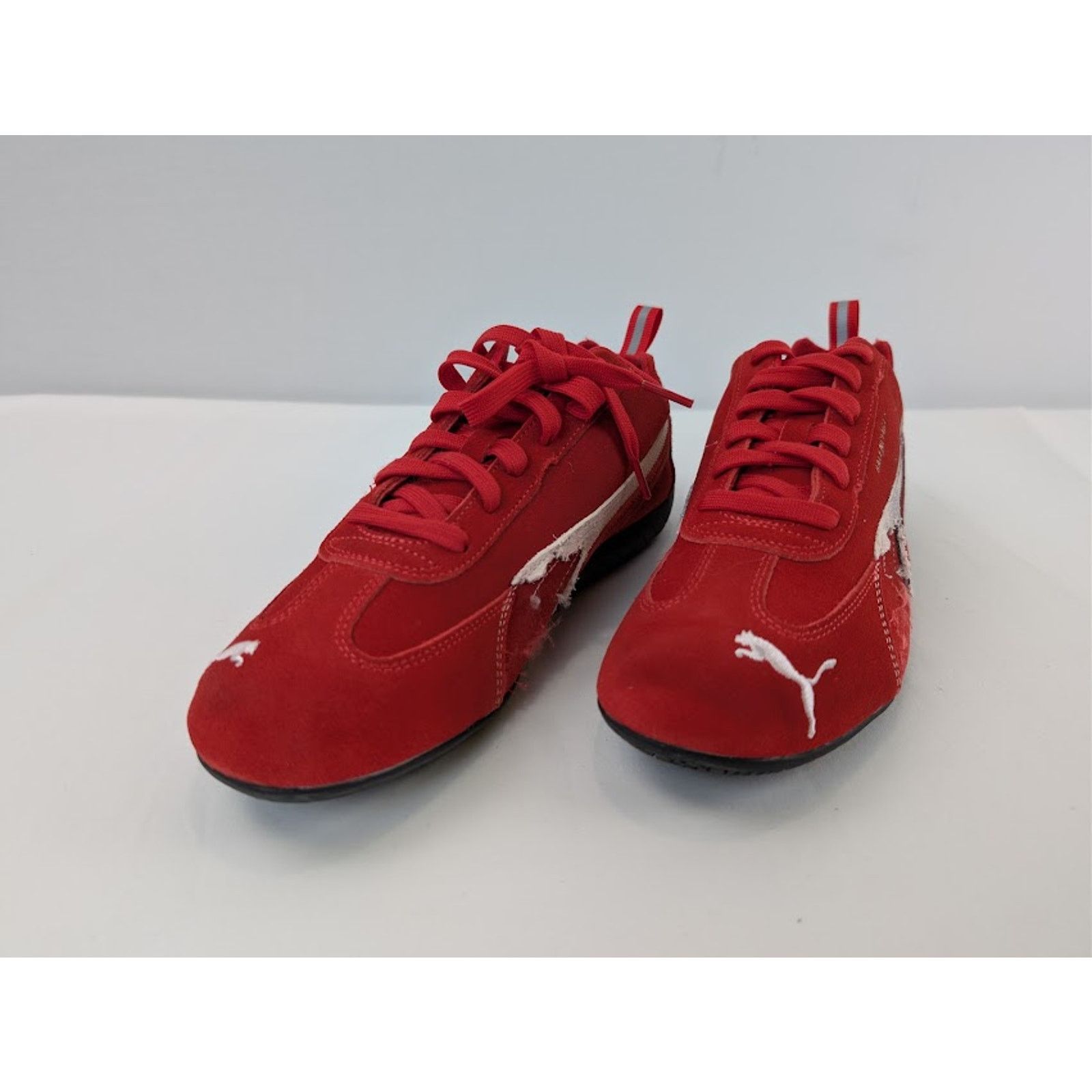 Balenciaga × Puma o1rshd1 Q:2 / Speedcat Destroyed Low Top Sneaker in Red Size US 12 / EU 45 - 8 Thumbnail