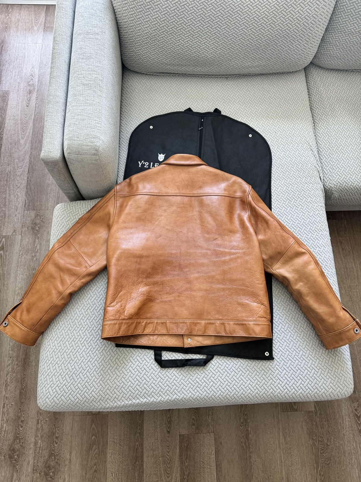 Y'2 Leather Y'2 LEATHER TAN HORSE HIDE TYPE 1 JACKET Size US XL / EU 56 / 4 - 4 Thumbnail