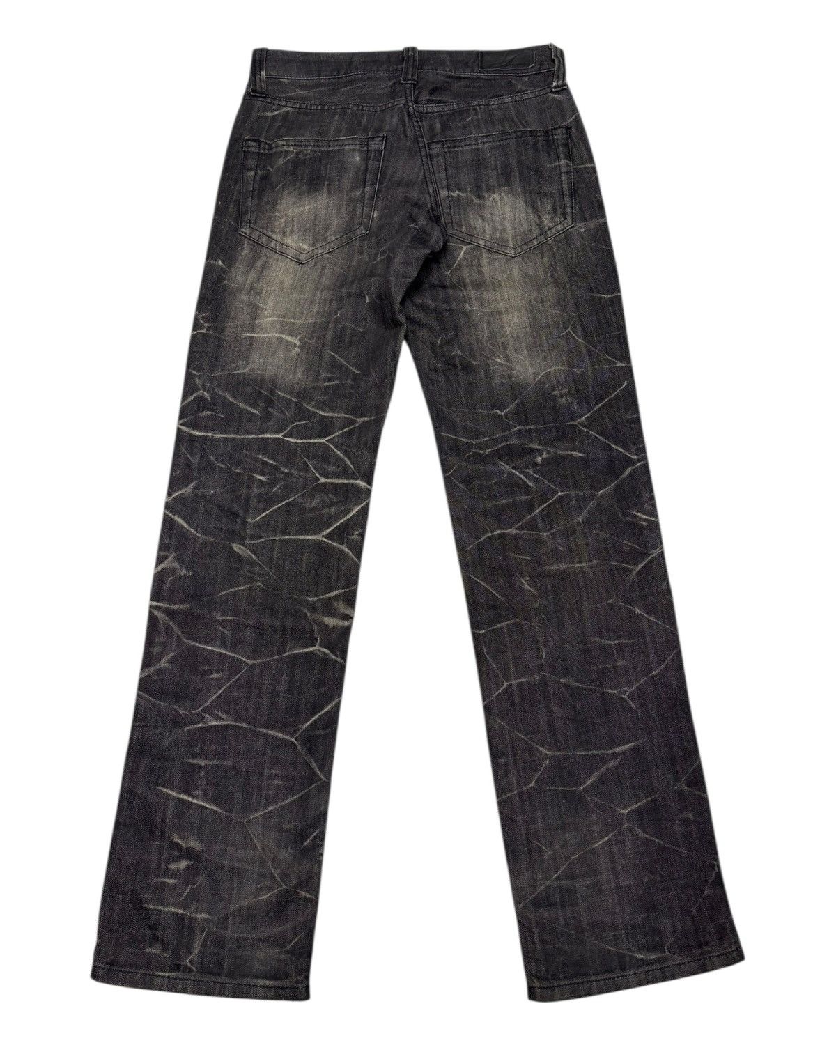 Tornado Mart TORNADO MART WHISKER CLAW MARK BLACK CUSTOM DENIM JEANS Size US 30 / EU 46 - 2 Thumbnail