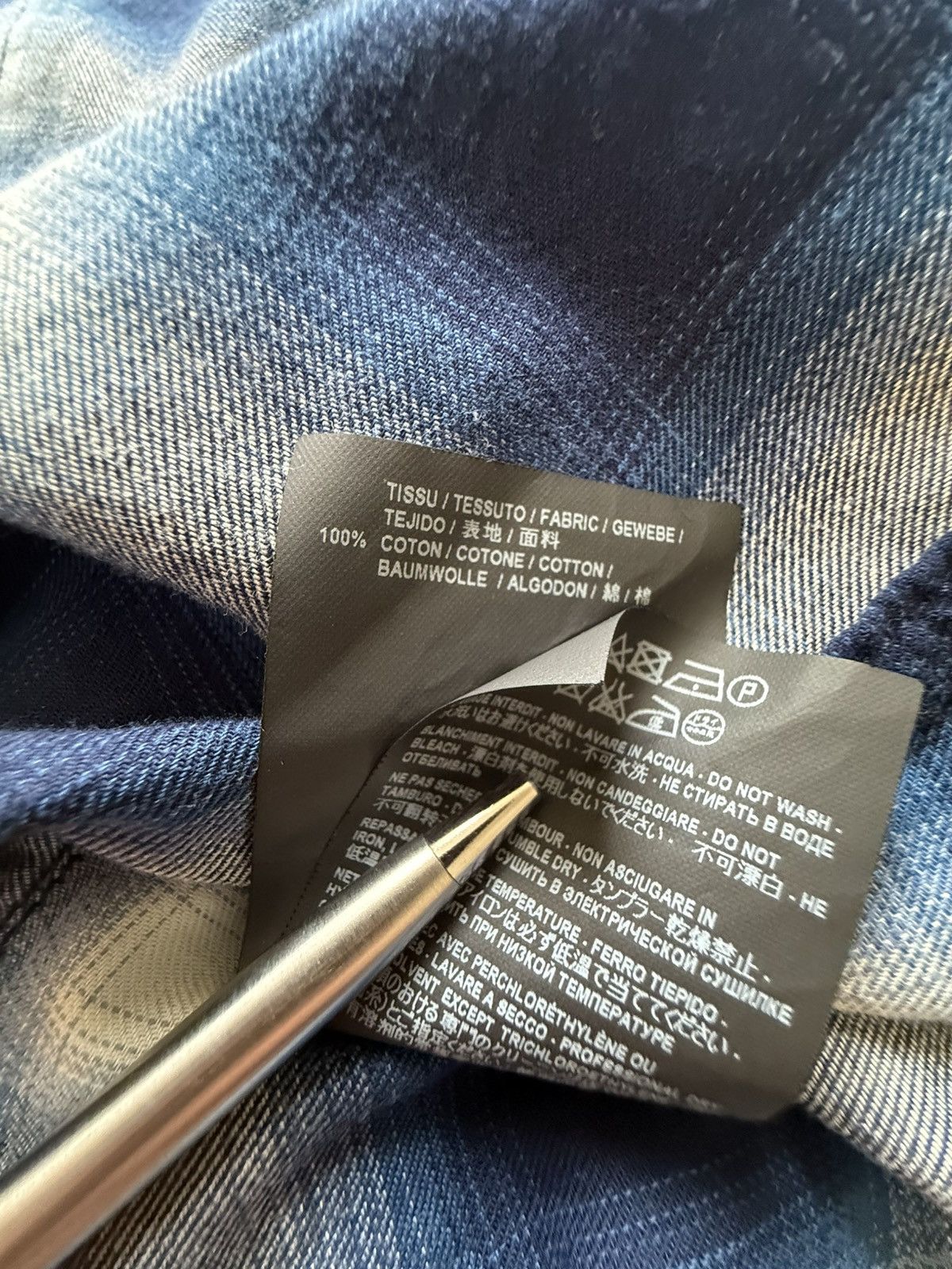 Saint Laurent Paris FW16 Saint Laurent blue white shadow western flannel Hedi Size US S / EU 44-46 / 1 - 19 Thumbnail