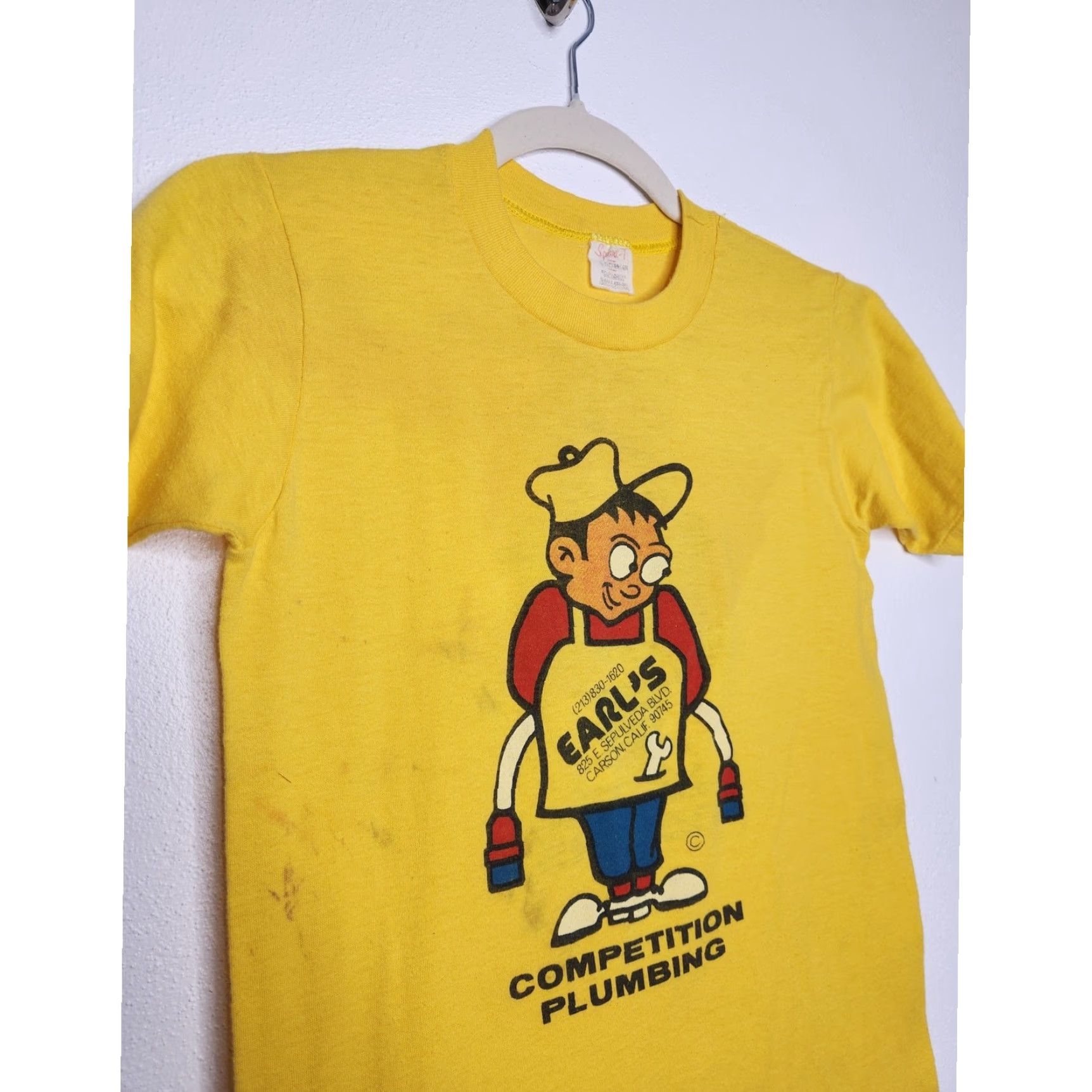 Doublet VINTAGE 70s Earls Plumbing California Double Sided Single Stitch Shirt Small Size US S / EU 44-46 / 1 - 6 Thumbnail