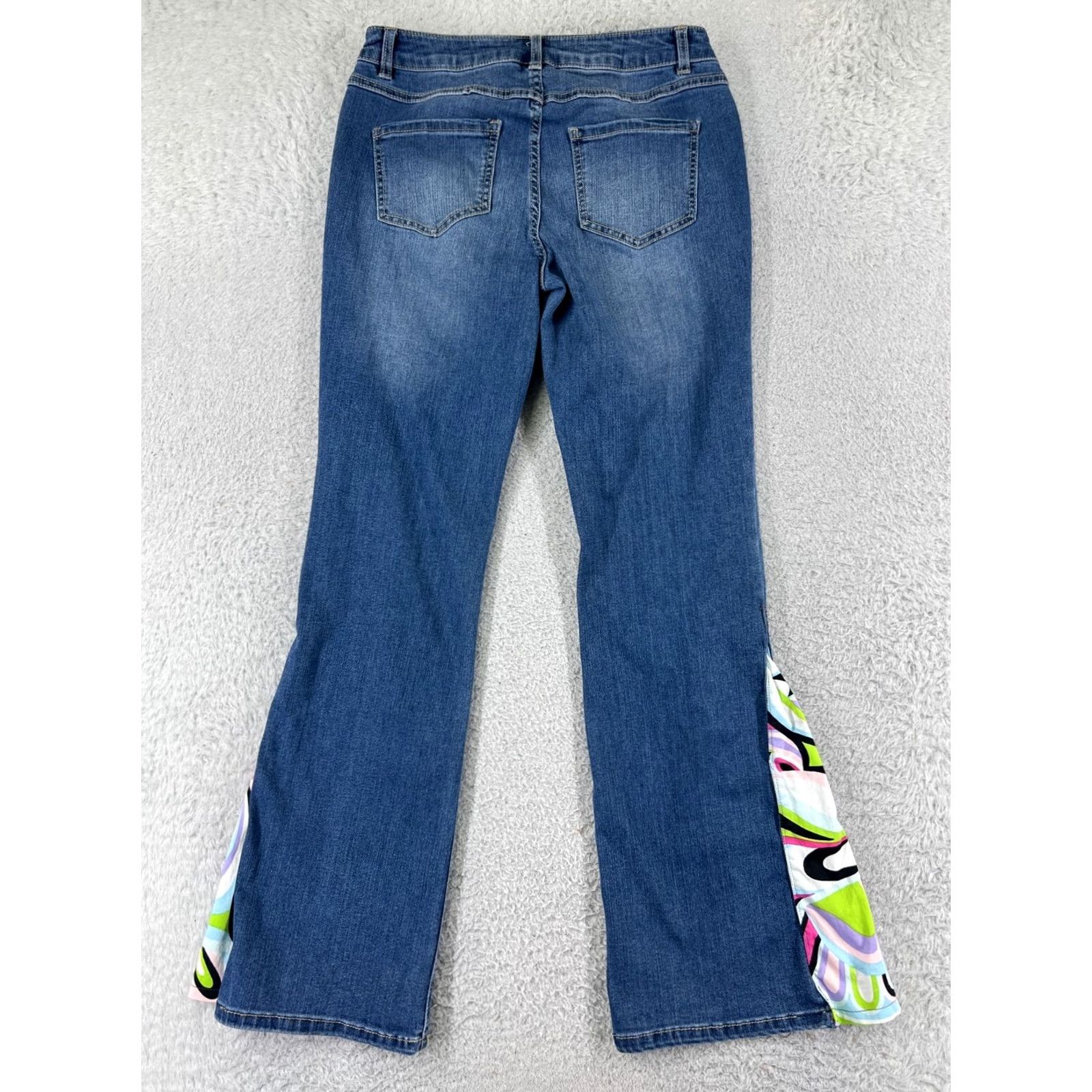 Denime D.Jeans Denim Jeans Flared Pant Womens 6 Blue Mid Rise Zip Fly Cotton Hippie Vintage? Size 28" / US 6 / IT 42 - 2 Thumbnail