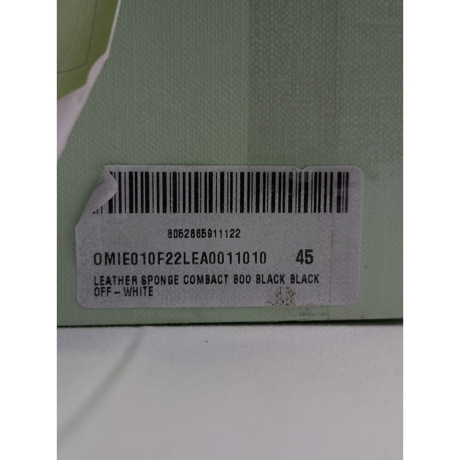 Off-White o1rshd1 Leather Sponge Combact Boots in Black Size US 12 / EU 45 - 25 Thumbnail