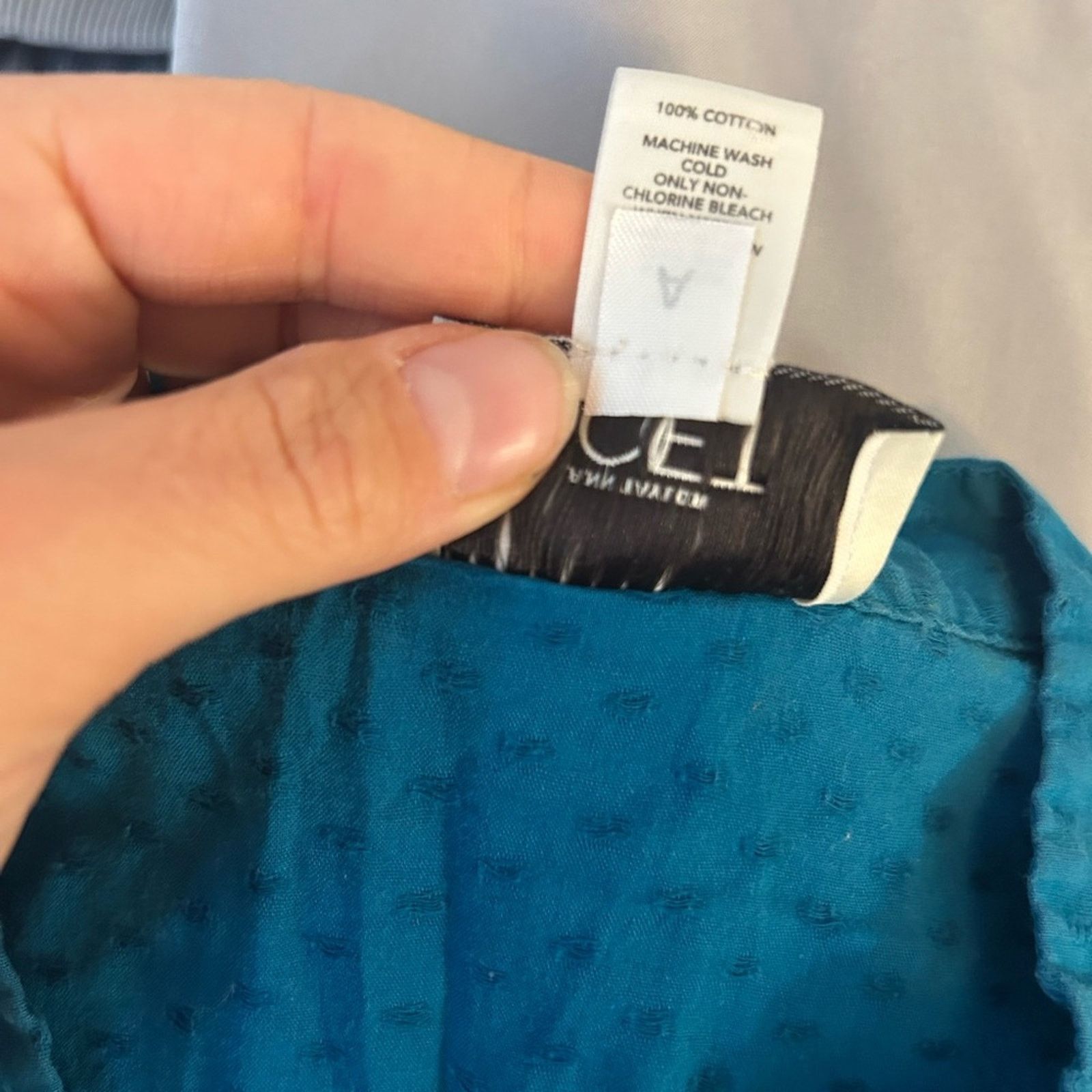 Loft Loft Blue Swiss Dot Y2K Blouse Size S / US 4 / IT 40 - 4 Thumbnail