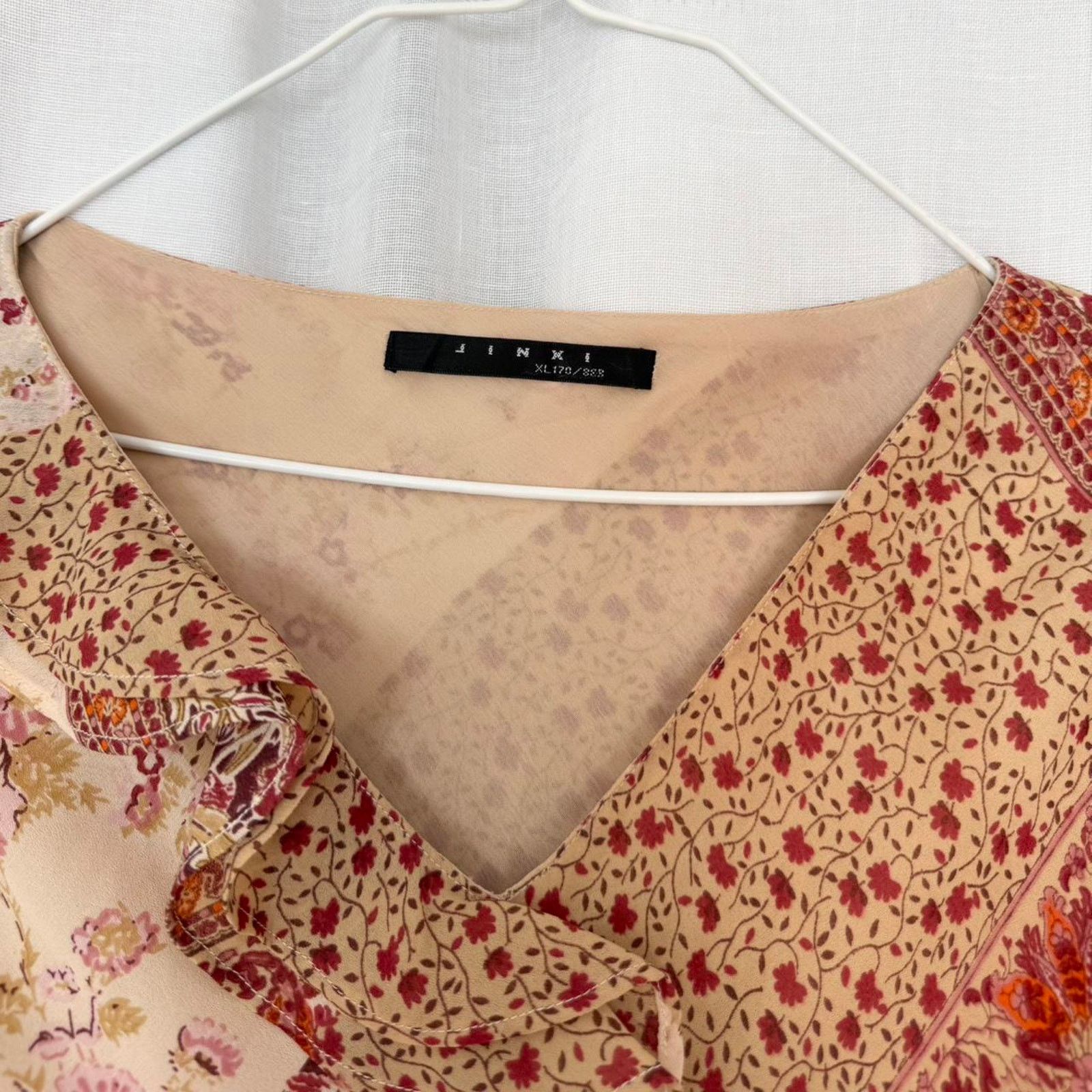 Vintage ✿ vintage patchwork floral handkerchief midi dress ✿ Size M / US 6-8 / IT 42-44 - 5 Thumbnail