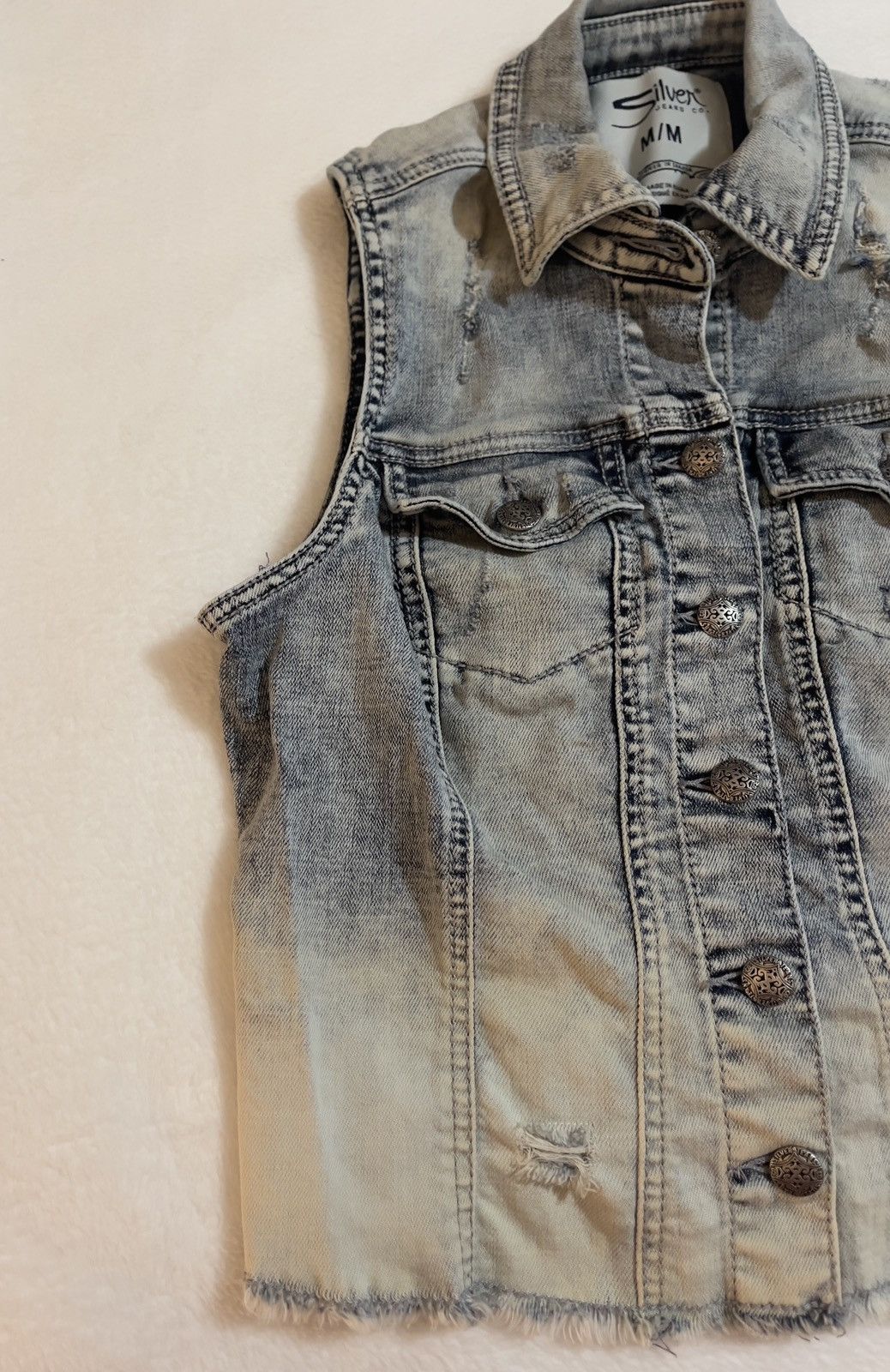 Silver Jeans Co. Silver Jeans Co. Denim Vest Size M / US 6-8 / IT 42-44 - 3 Thumbnail