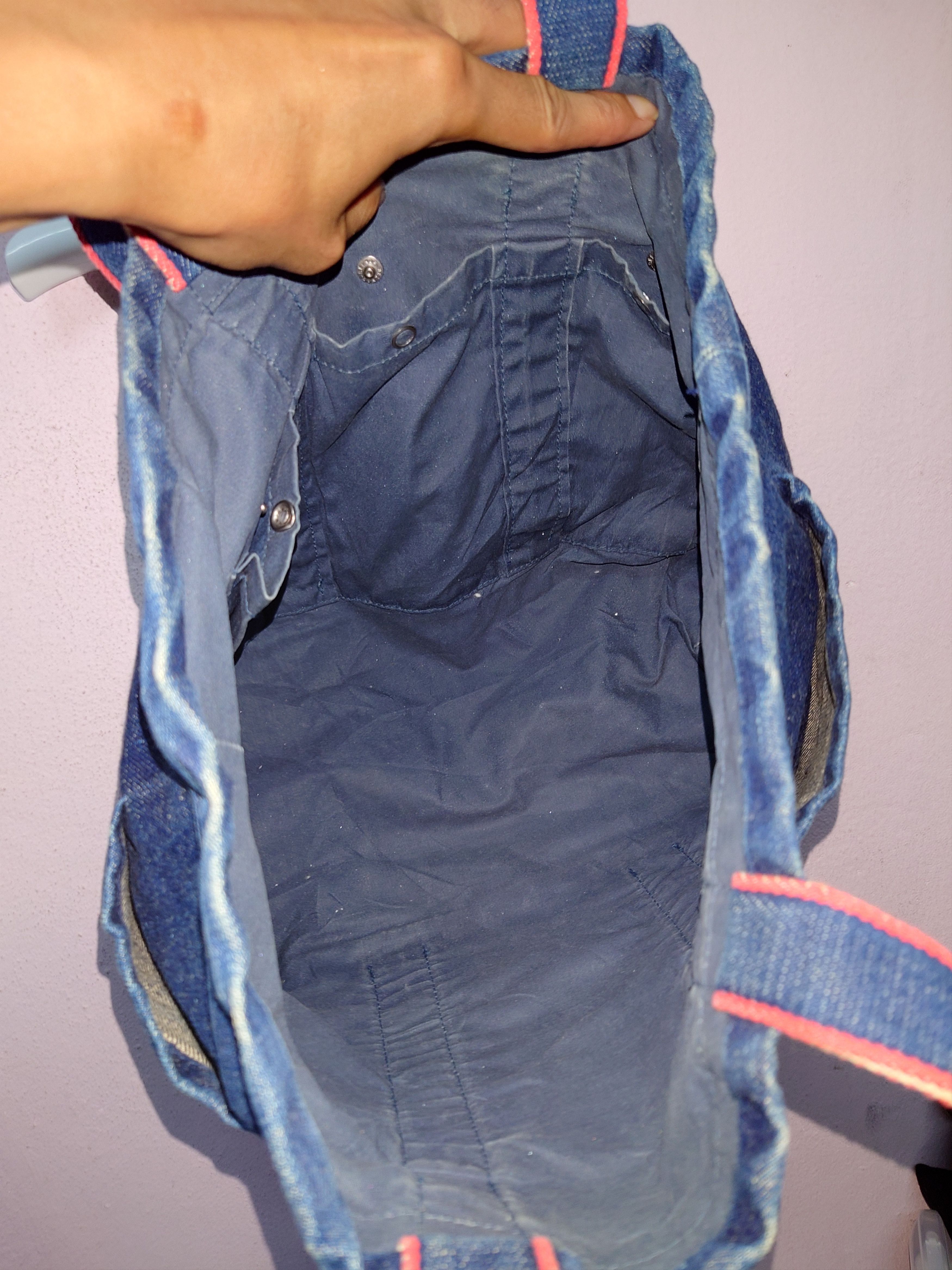 Blue Blue Japan Vintage BLUE BLUE Japan Indigo Denim Multi-Pocket Tote Bag Size ONE SIZE - 7 Thumbnail