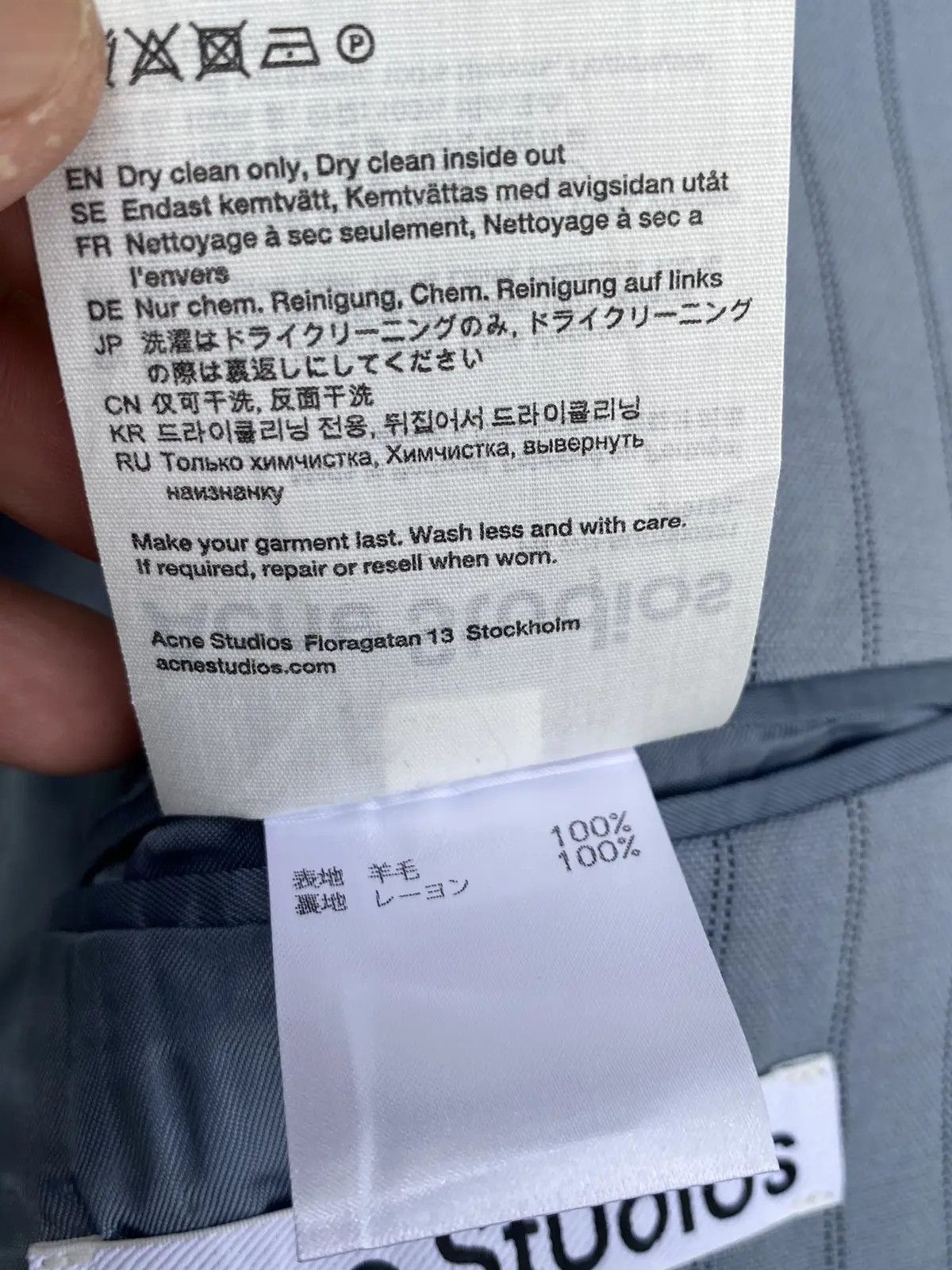 Acne Studios Acne Studios Blue Suit Blazer Size US L / EU 52-54 / 3 - 12 Thumbnail