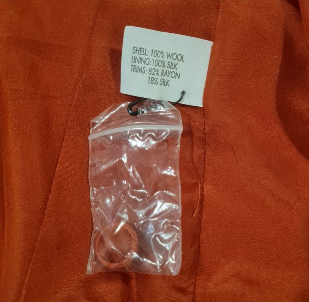 Calvin Klein Vintage 2000s Custom CK Wool & Silk Blazer in Bold Tangerine Size M / US 6-8 / IT 42-44 - 2 Thumbnail