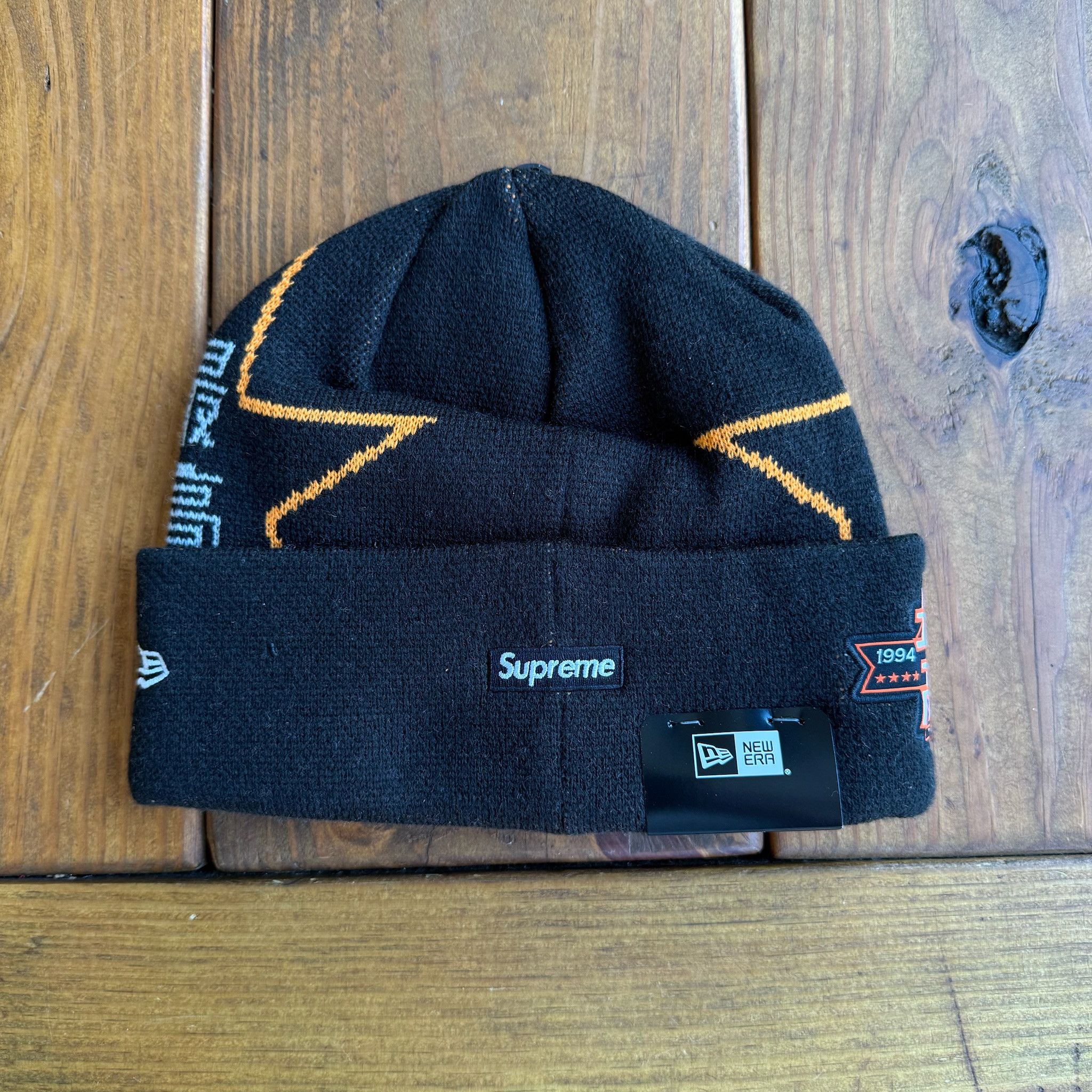 Supreme Supreme New Era® Stars Beanie 'Black' Size ONE SIZE - 2 Thumbnail