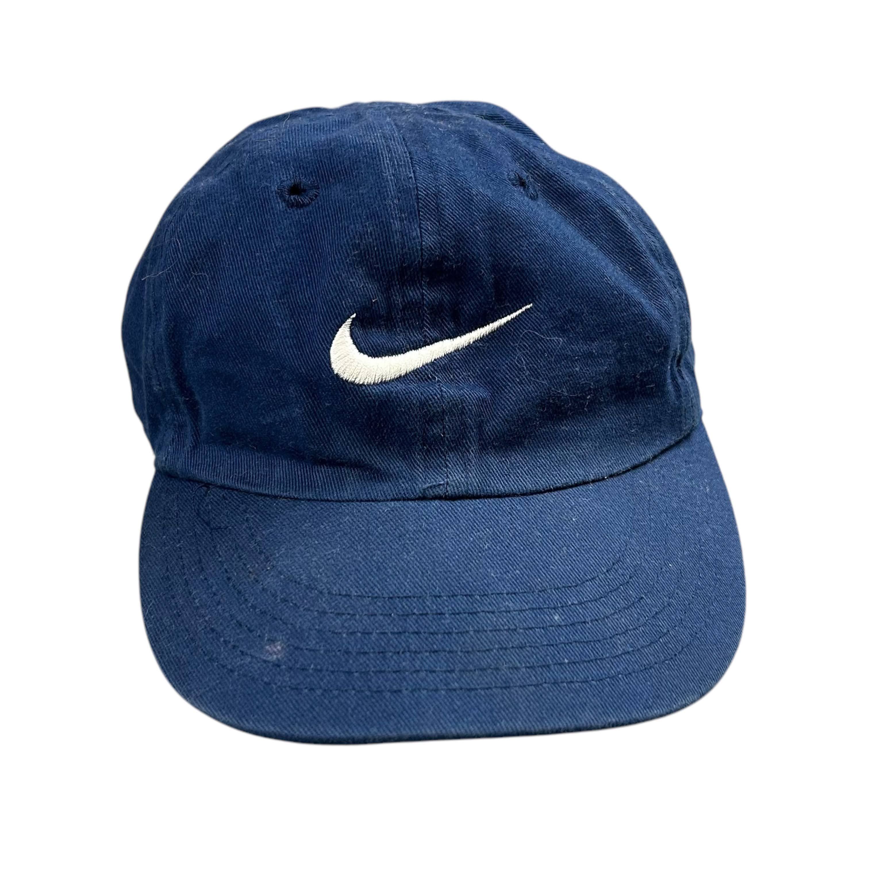 Nike × Vintage Vintage Nike Swoosh Blue Cotton Snapback Hat One Size Size ONE SIZE - 1 Thumbnail