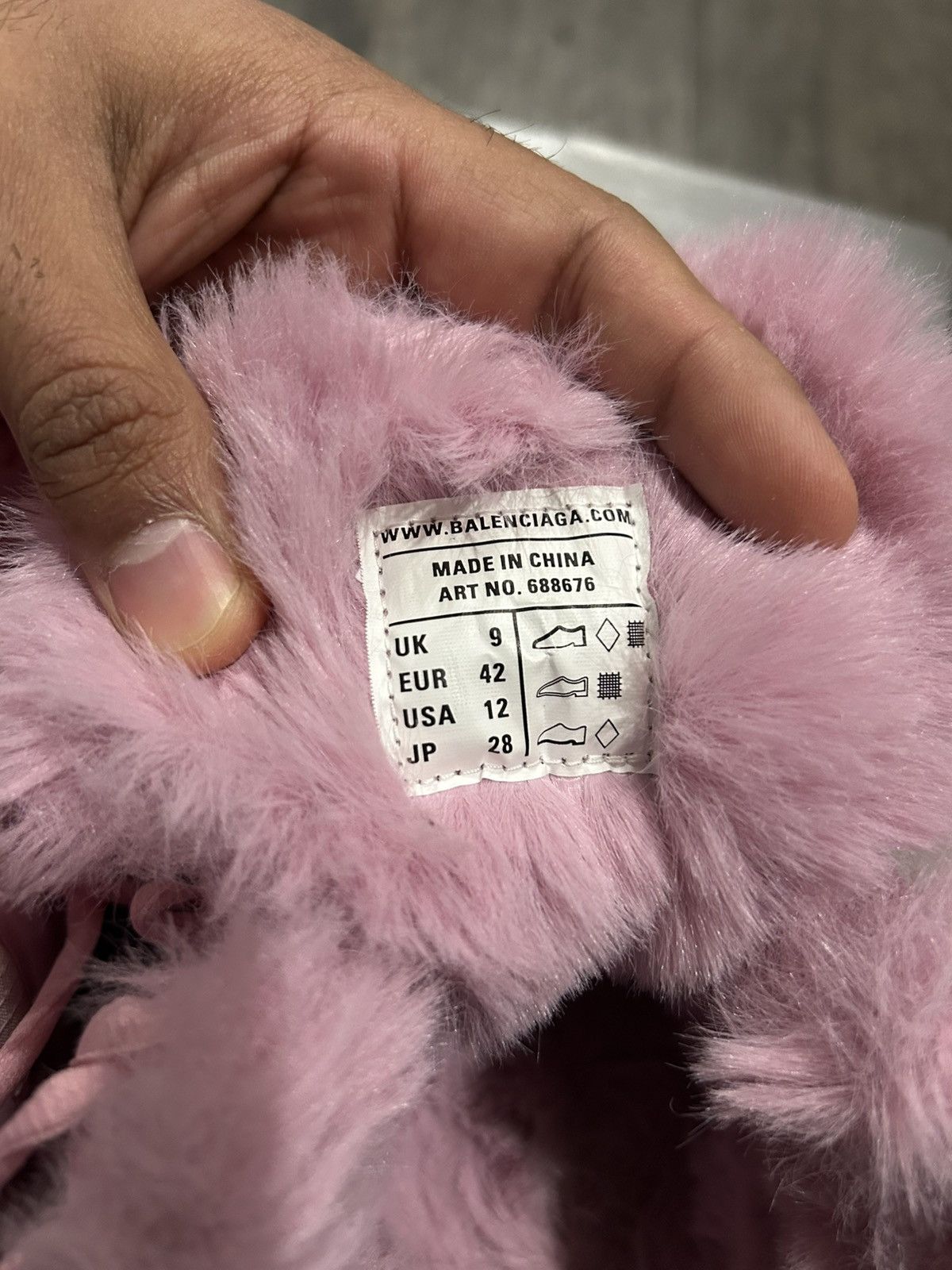 Balenciaga Balenciaga Track Mule Pink Faux Fur (Women’s) Size US 9 / EU 42 - 8 Thumbnail