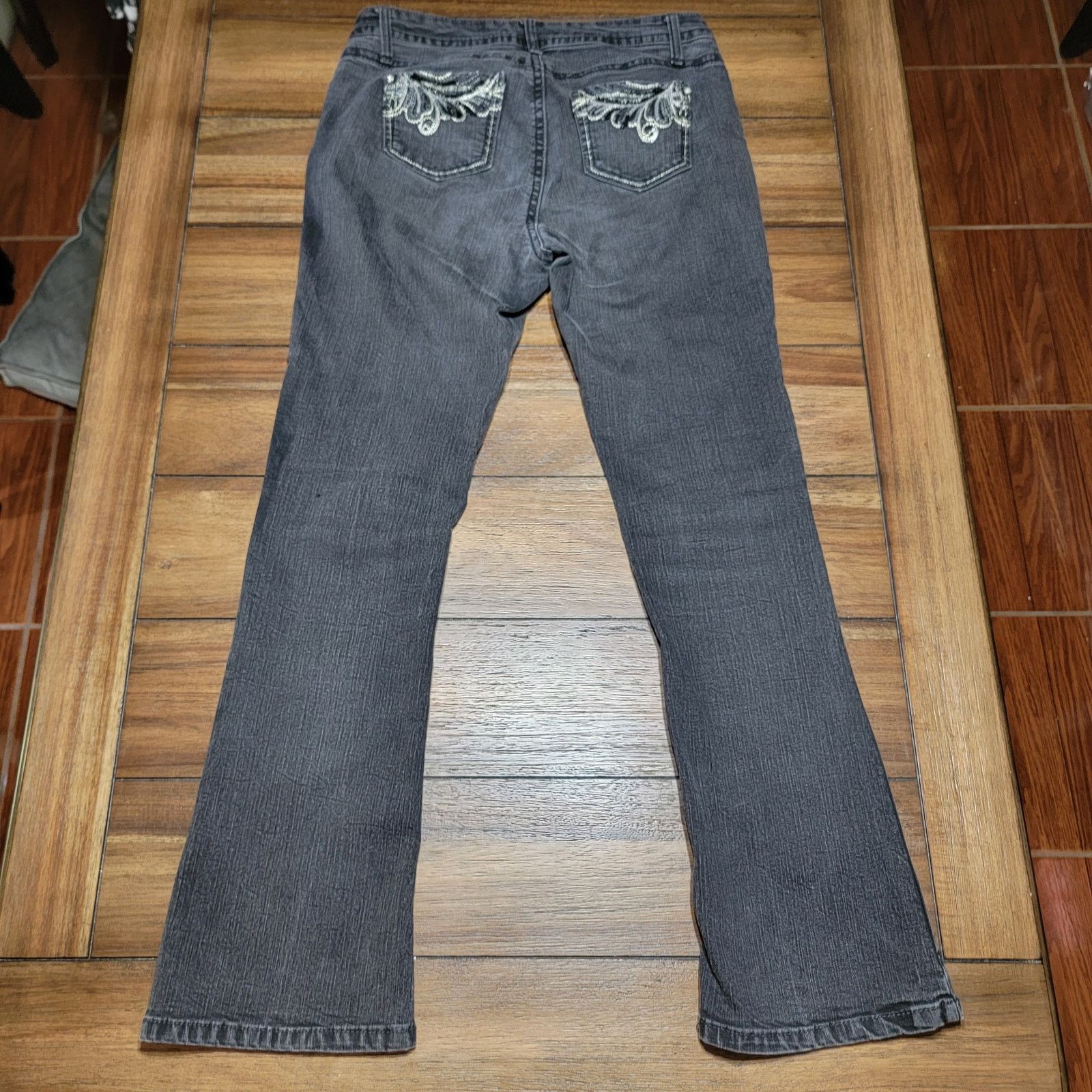 Other Roz & Ali Straight Denim Jeans w/ Pocket Bling - Size 10 Size 32" / US 10 / IT 46 - 3 Thumbnail