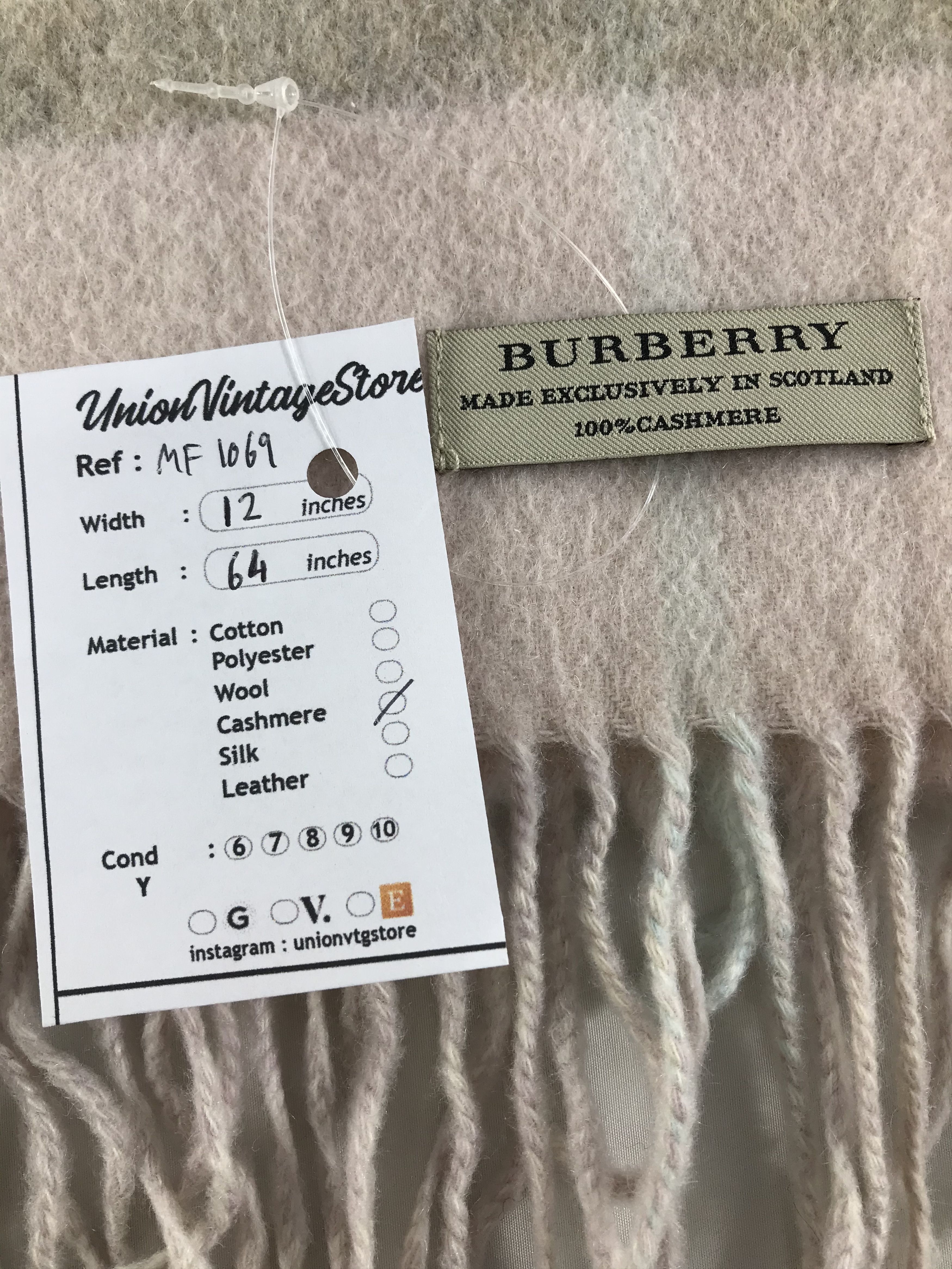 Burberry Vintage Burberry Scarf/Muffler/Neckwear MF1069 Size ONE SIZE - 4 Thumbnail