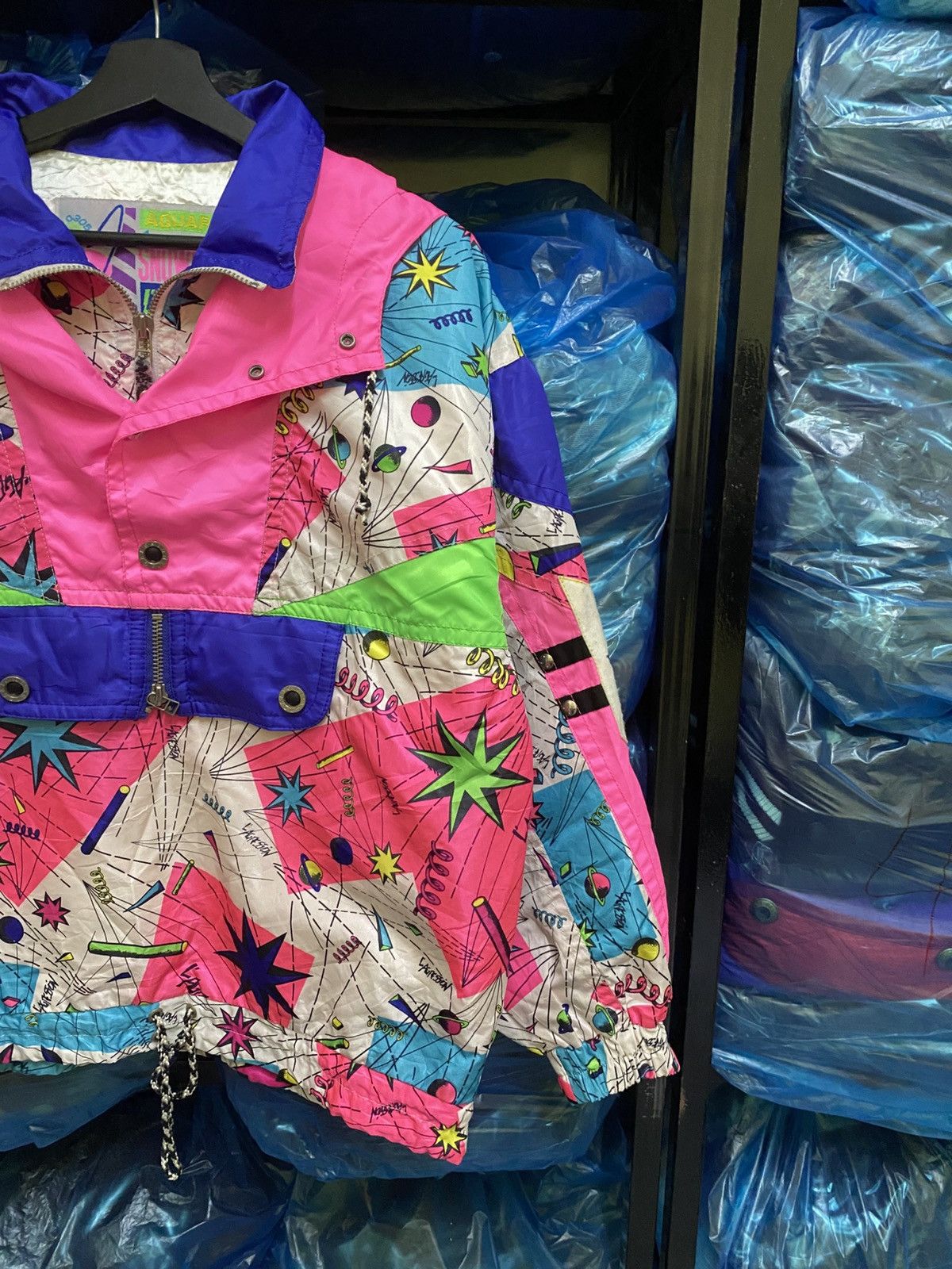 Japanese Brand Vintage 90s Aquarius Snowboard Jacket – Neon Ski Windbreaker Size US M / EU 48-50 / 2 - 6 Thumbnail