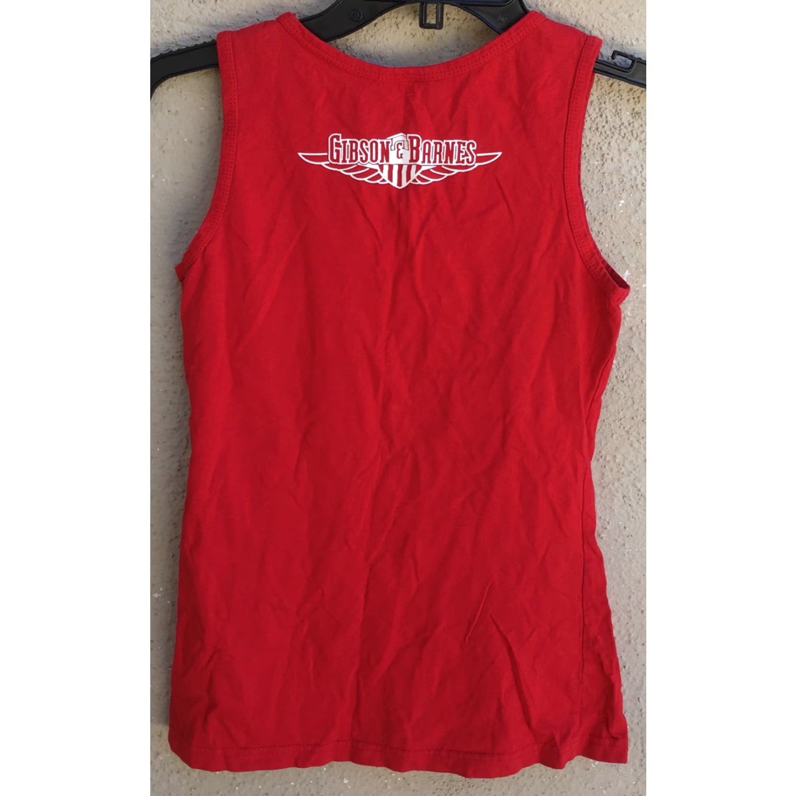 Vintage Gibson & Barnes Remove Before Flight Tank Top Women S Red Flight Flying Tank Cami Sleeveless 100% Cotton Size S / US 4 / IT 40 - 3 Thumbnail