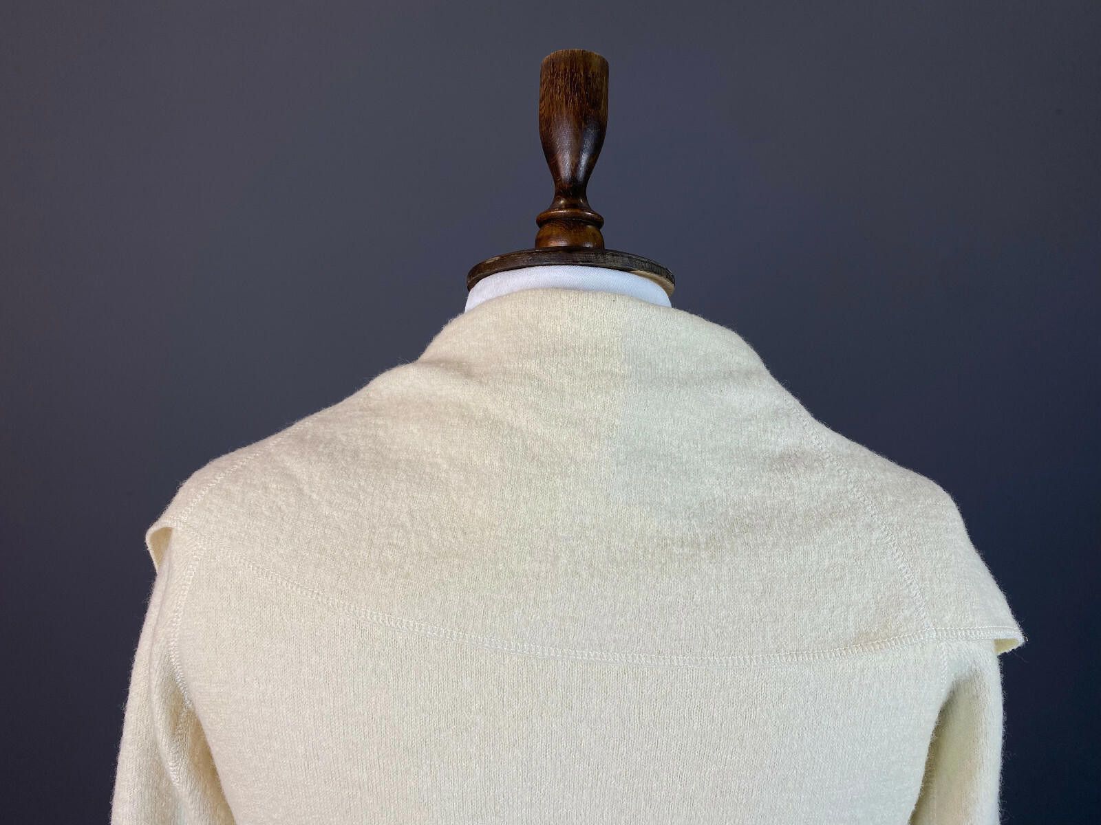 Designer Ischiko by Oska Beige Wool Acymetric Zip Up Jacket Size 10 Size L / US 10 / IT 46 - 6 Thumbnail