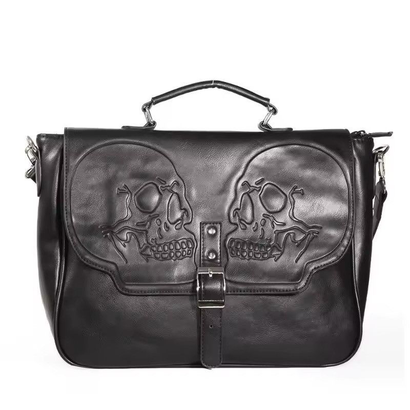 Designer Gothic Punk Skull Skeleton Shoulder Crossbody Bag Size ONE SIZE - 4 Thumbnail