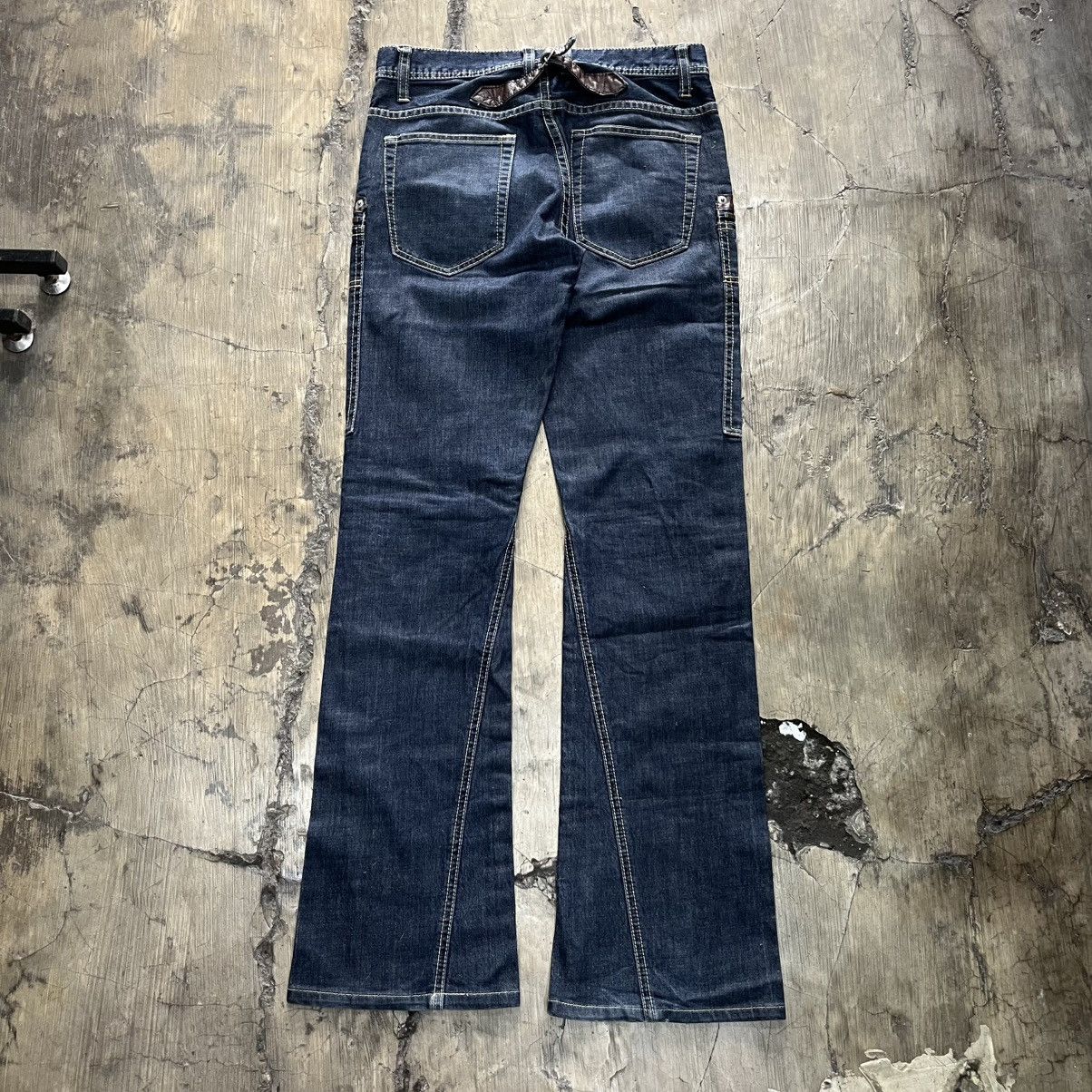 If Six Was Nine FLARED🔥Michel Klien Paris Utility Design Y2K Jeans/ifsixwa9 Size US 29 - 9 Thumbnail