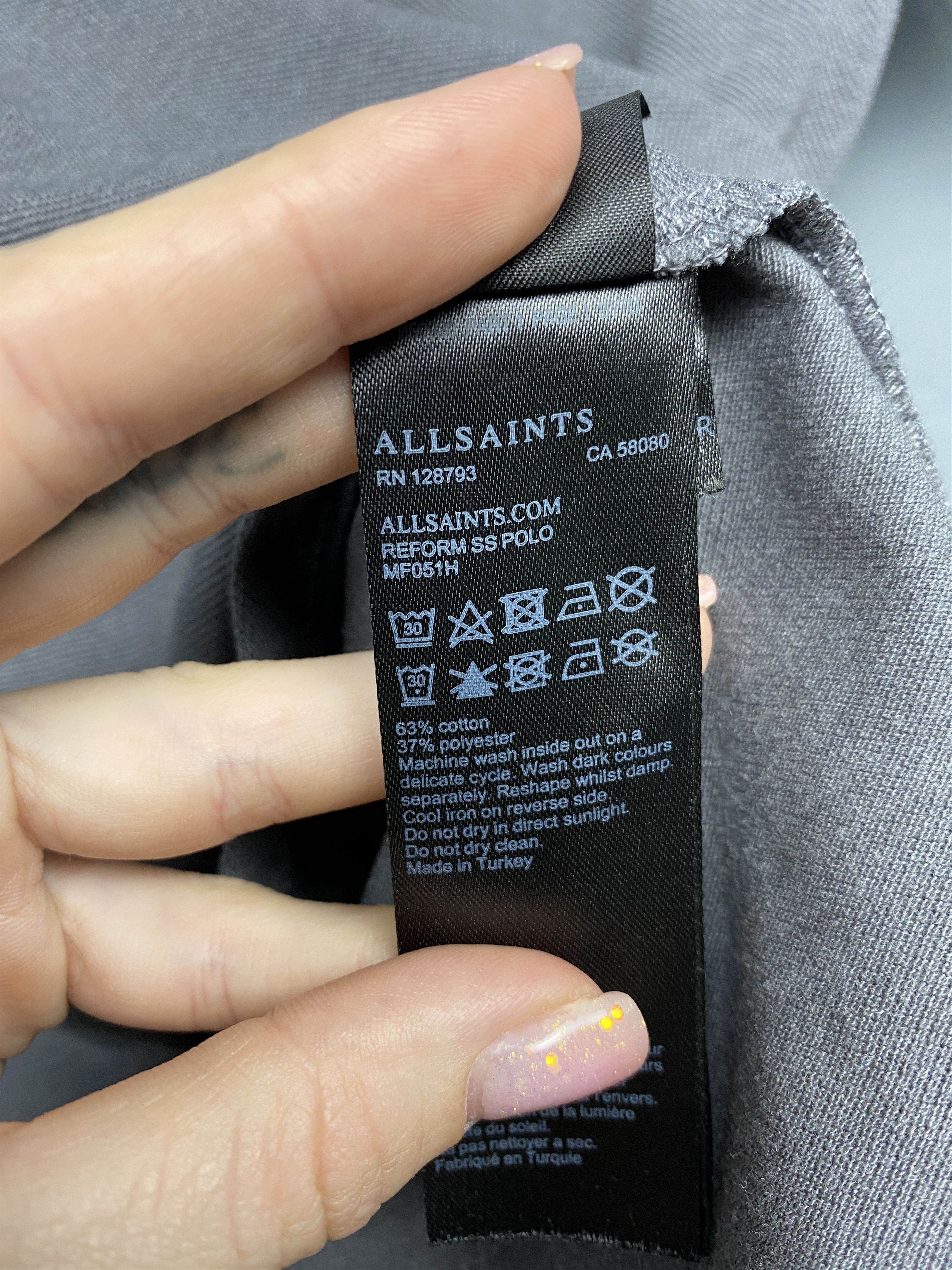 Allsaints Allsaints Vintage Mens Reform SS Polo Shirt Size US M / EU 48-50 / 2 - 5 Thumbnail